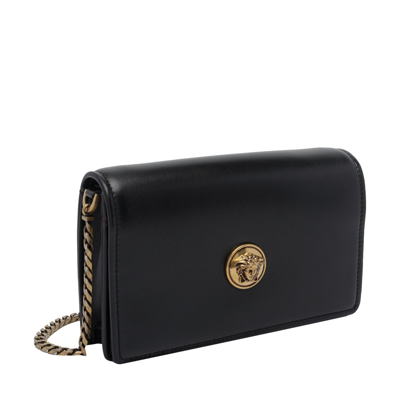 Versace Women Mini Versace Embleme Lamb Leather Crossbody Bag VERSACE