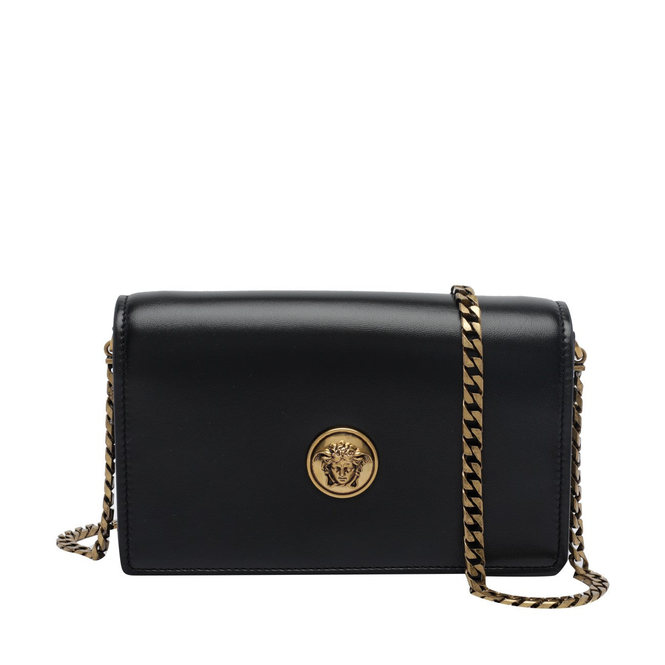 Versace Women Mini Versace Embleme Lamb Leather Crossbody Bag VERSACE