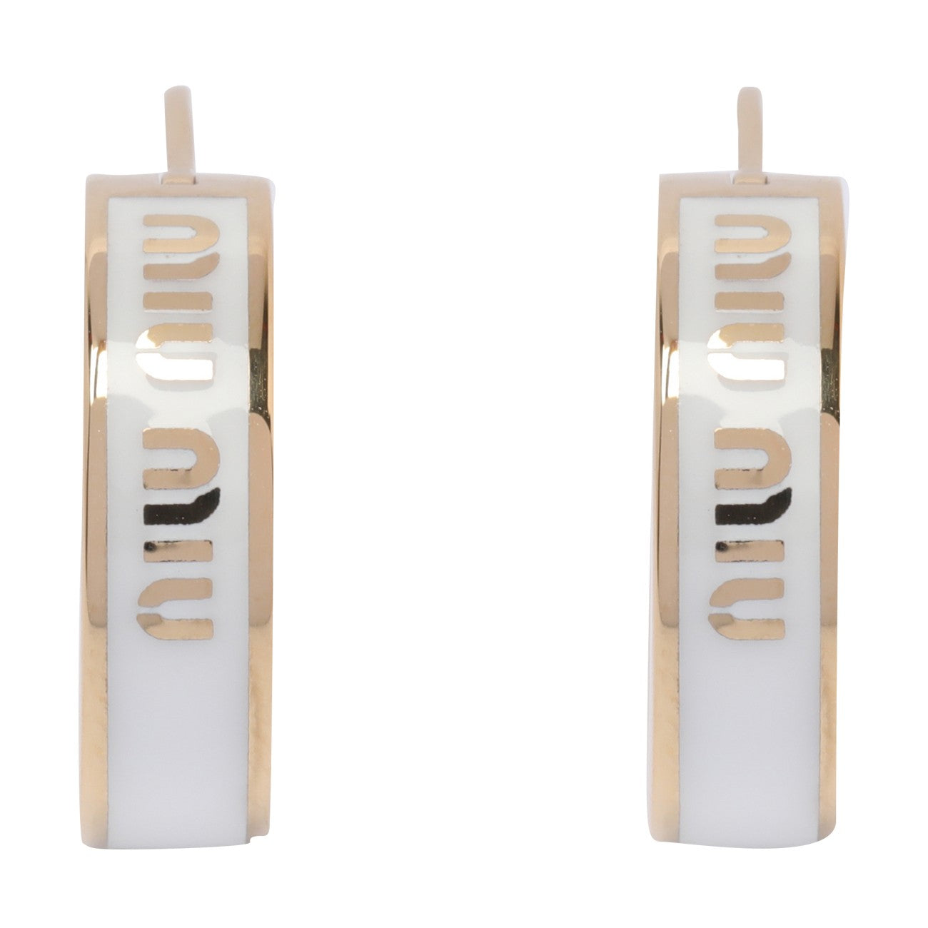 Miu Miu Women Miu Miu Logo Enameled Metal Earrings MIU MIU