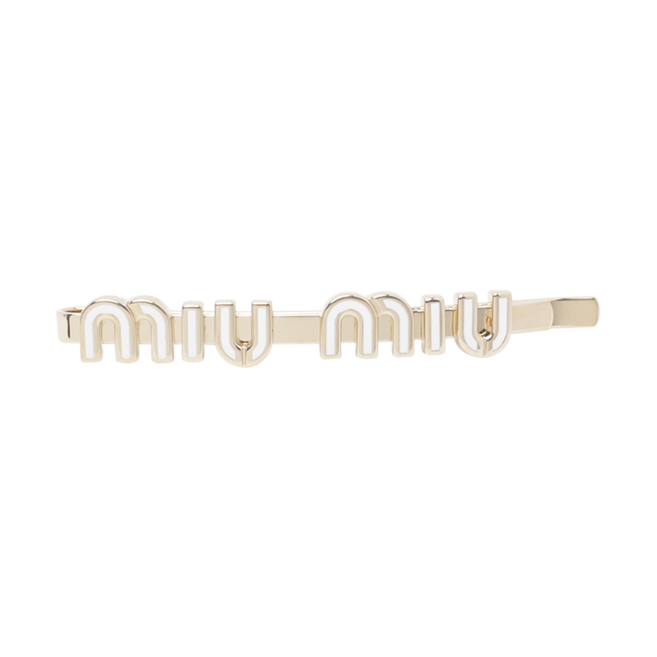 Miu Miu Women Miu Miu Logo Enameled Metal Hair Clip MIU MIU