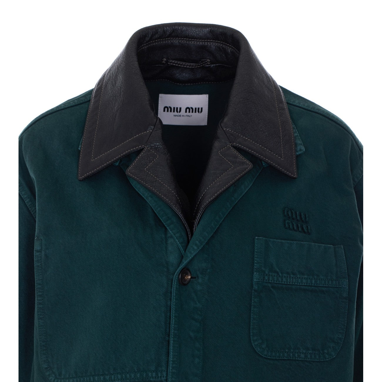 Miu Miu Women Miu Miu Logo Gabardine Single Breast Jacket MIU MIU