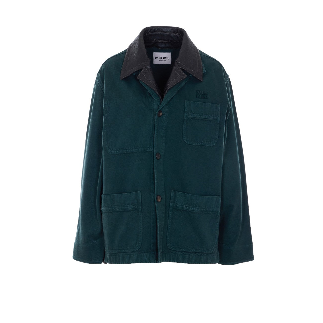 Miu Miu Women Miu Miu Logo Gabardine Single Breast Jacket MIU MIU