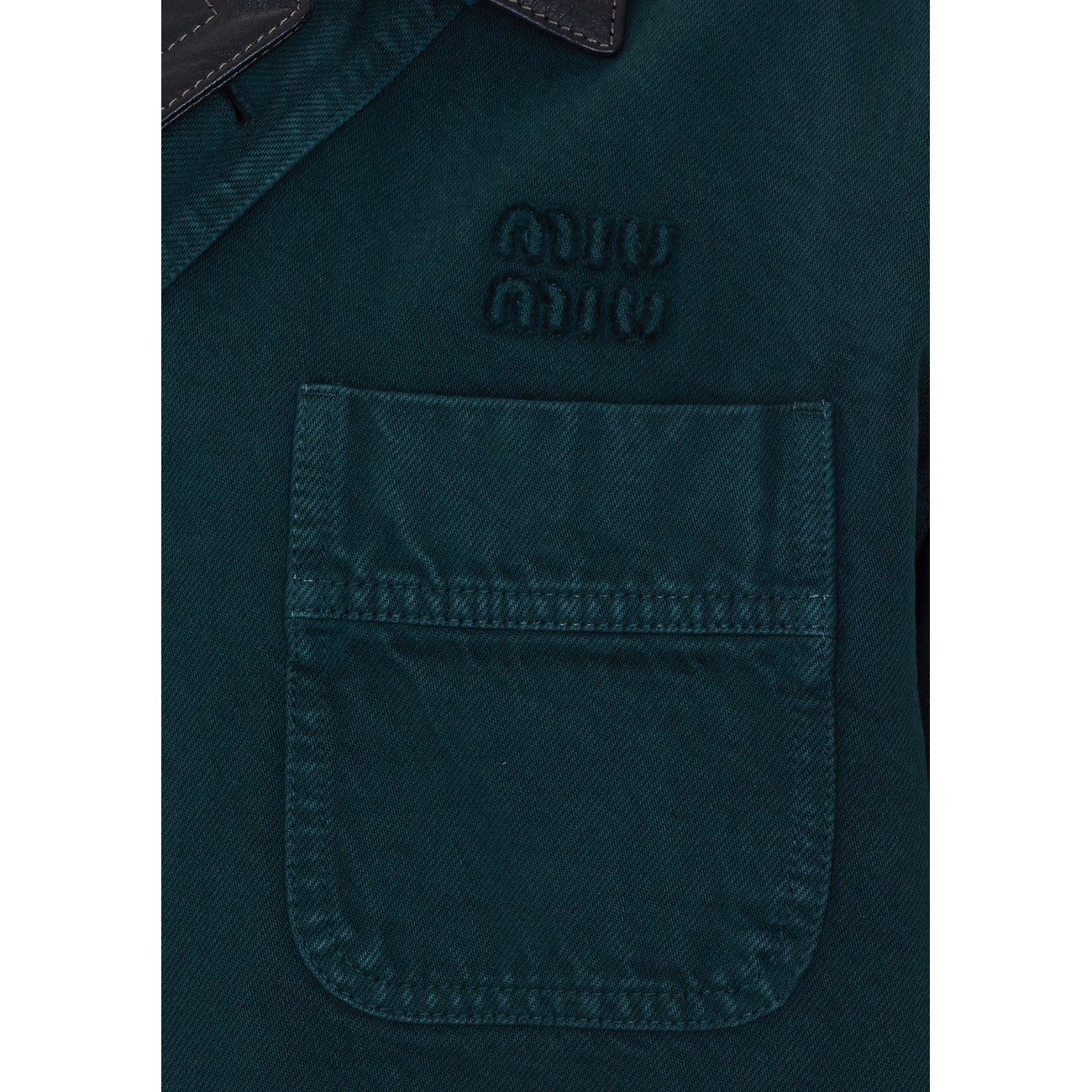 Miu Miu Women Miu Miu Logo Gabardine Single Breast Jacket MIU MIU