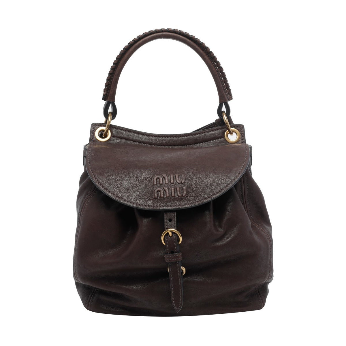 Miu Miu Women Miu Miu Logo Leather Backpack MIU MIU