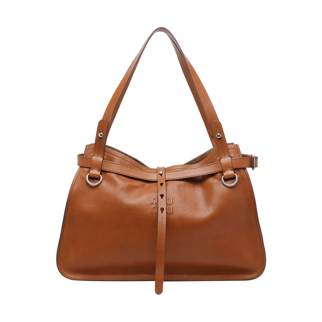 Miu Miu Women Miu Miu Logo Leather Shoulder Bag MIU MIU