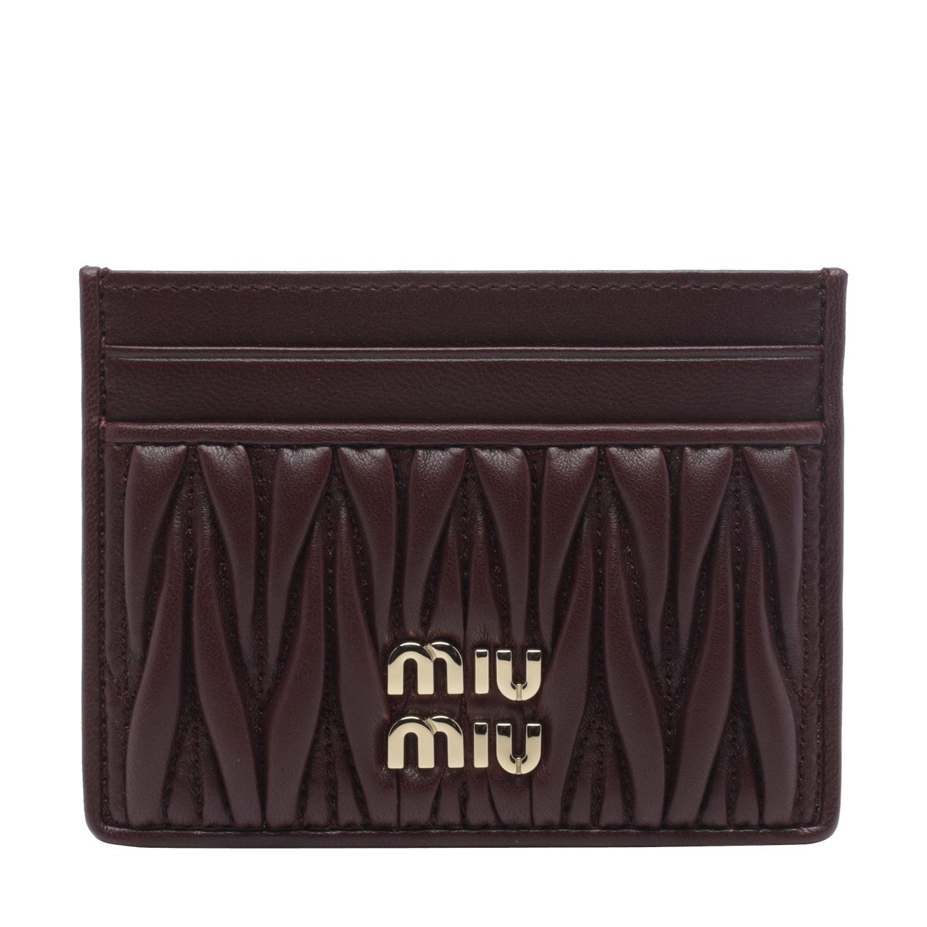 Miu Miu Women Miu Miu Logo Matelasse' Cards Holder