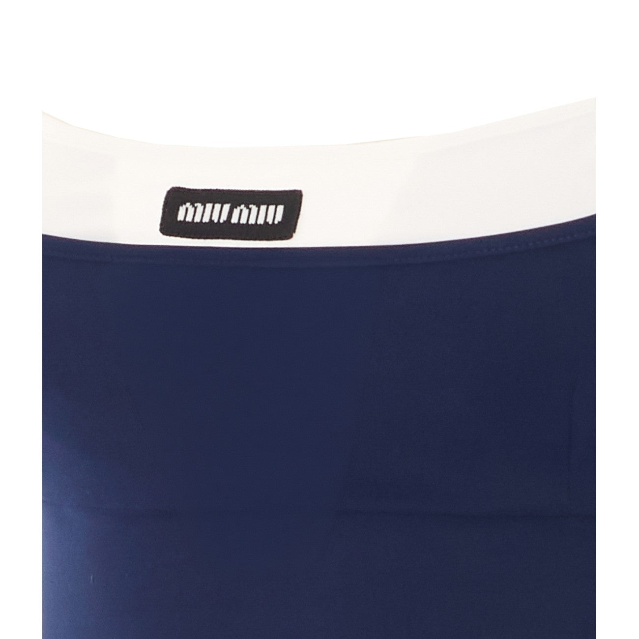 Miu Miu Women Miu Miu Logo Midi Jersey Stretch  Dress MIU MIU