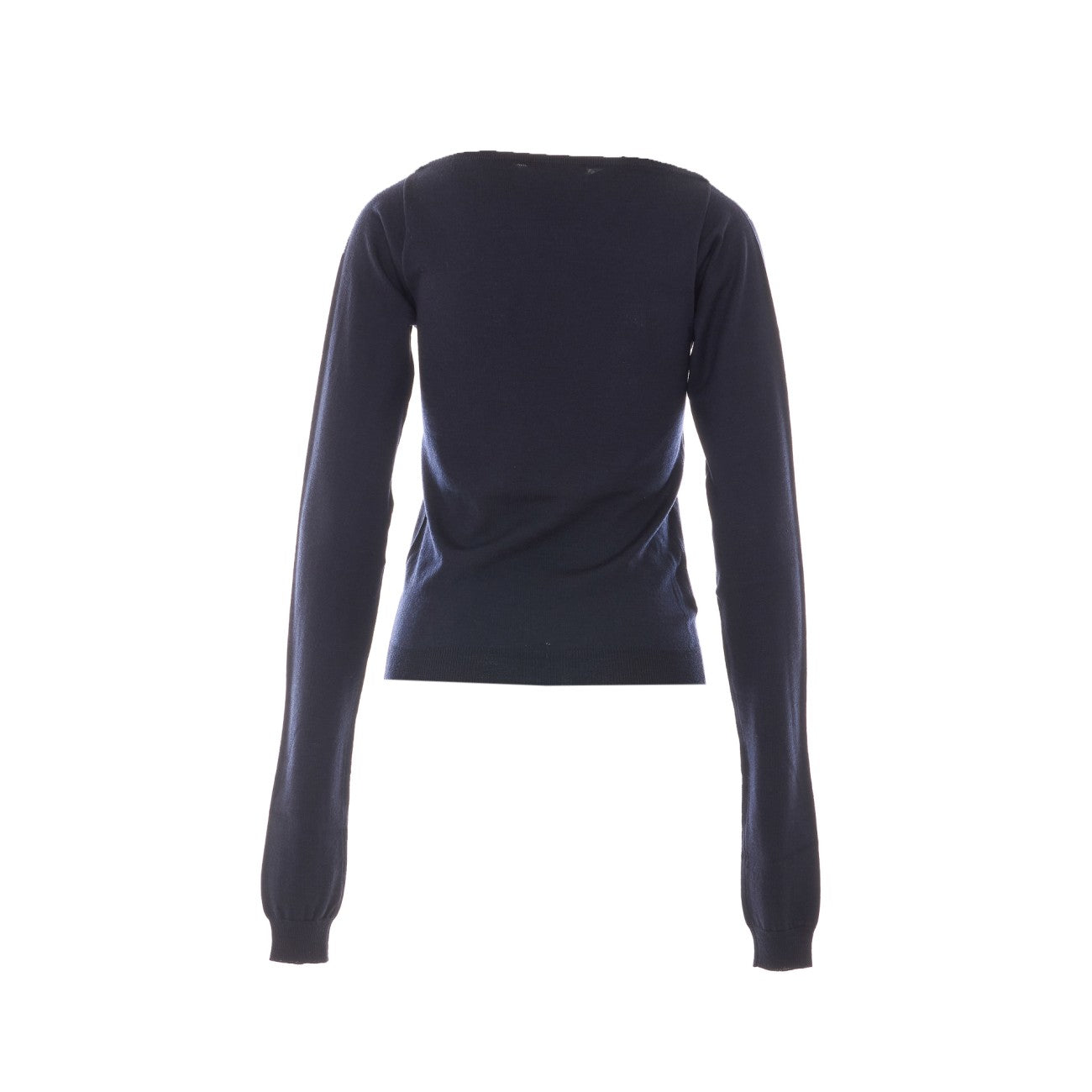 Miu Miu Women Miu Miu Logo Wool Boat Neck Shirt MIU MIU