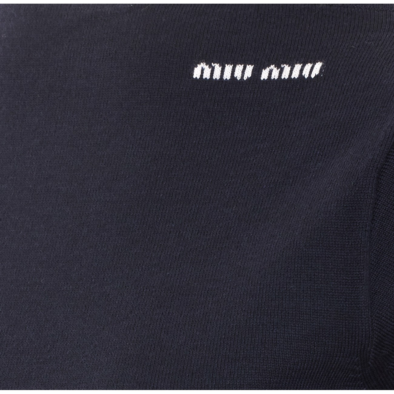 Miu Miu Women Miu Miu Logo Wool Boat Neck Shirt MIU MIU