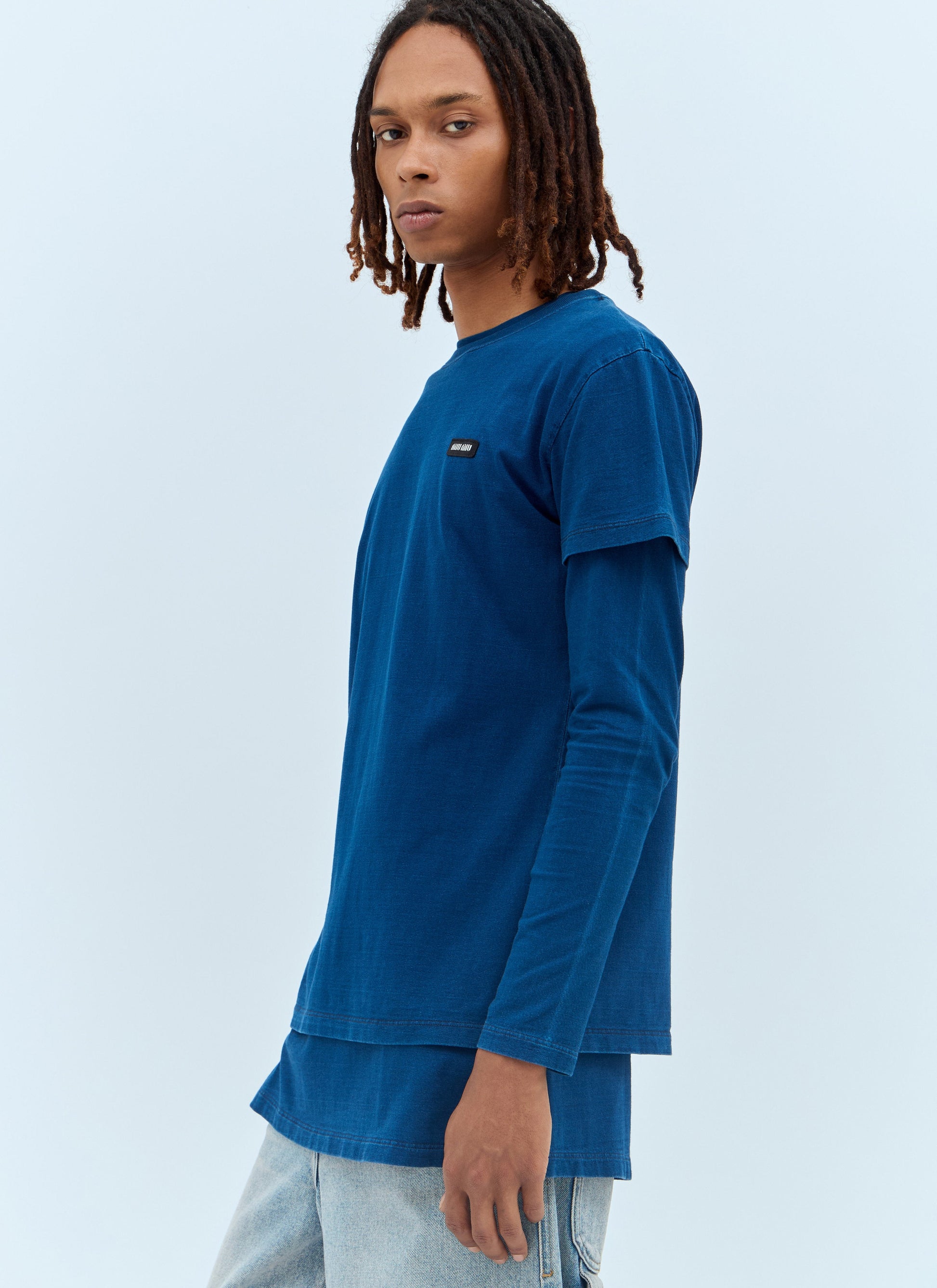 Miu Miu Men Set Of Three Logo-Patch T-Shirts MIU MIU
