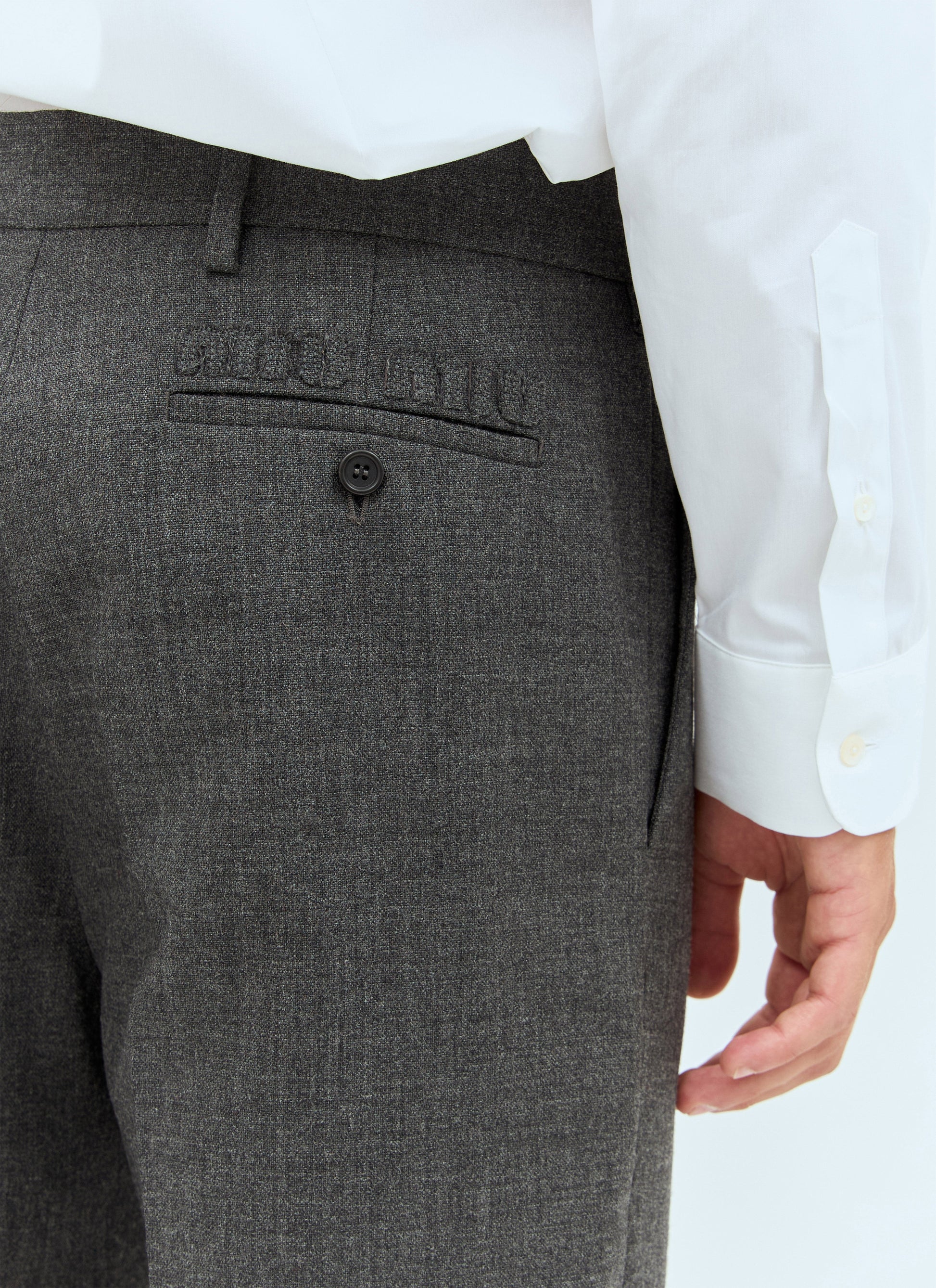 Miu Miu Men Marled Wool Pants MIU MIU