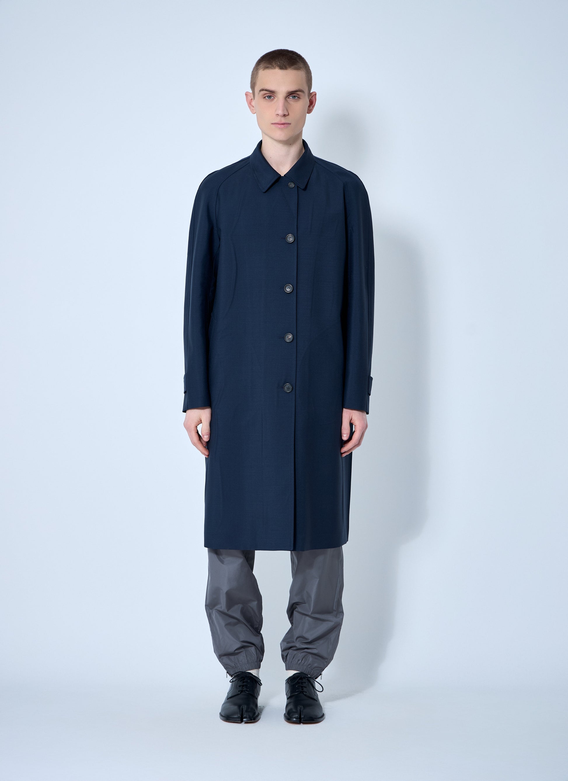 Miu Miu Men Single-Breasted Mohair Coat MIU MIU