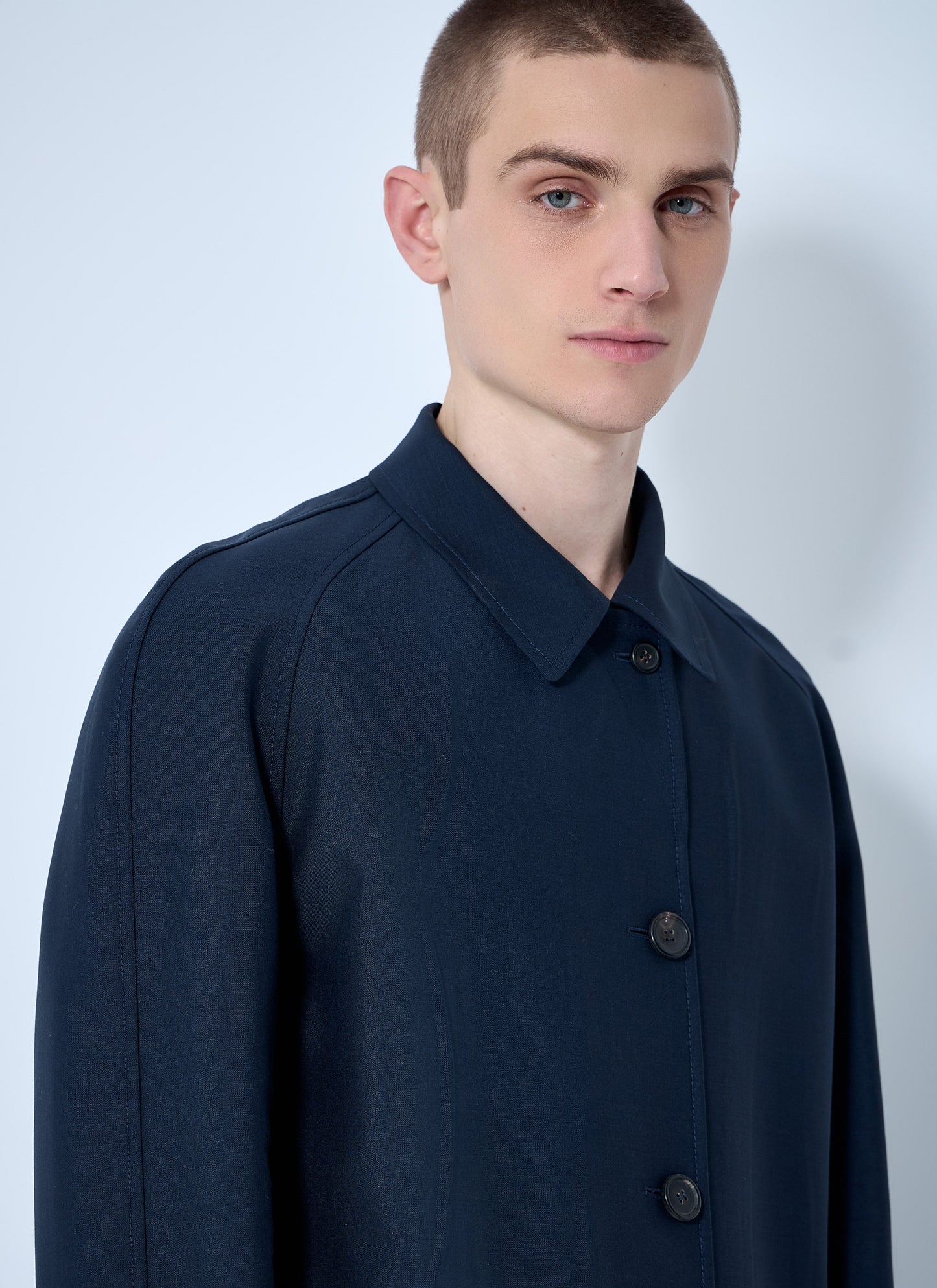 Miu Miu Men Single-Breasted Mohair Coat MIU MIU