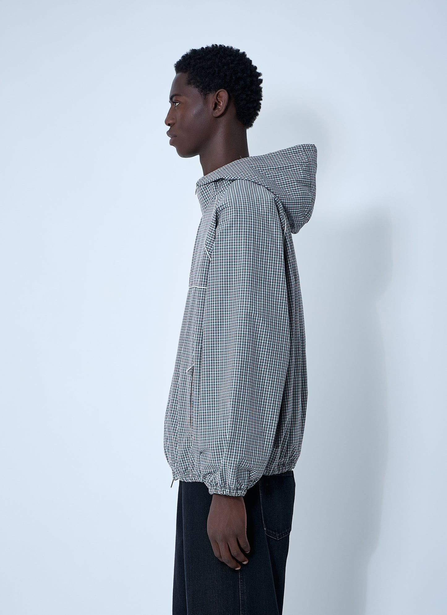 Miu Miu Men Check Hooded Jacket MIU MIU