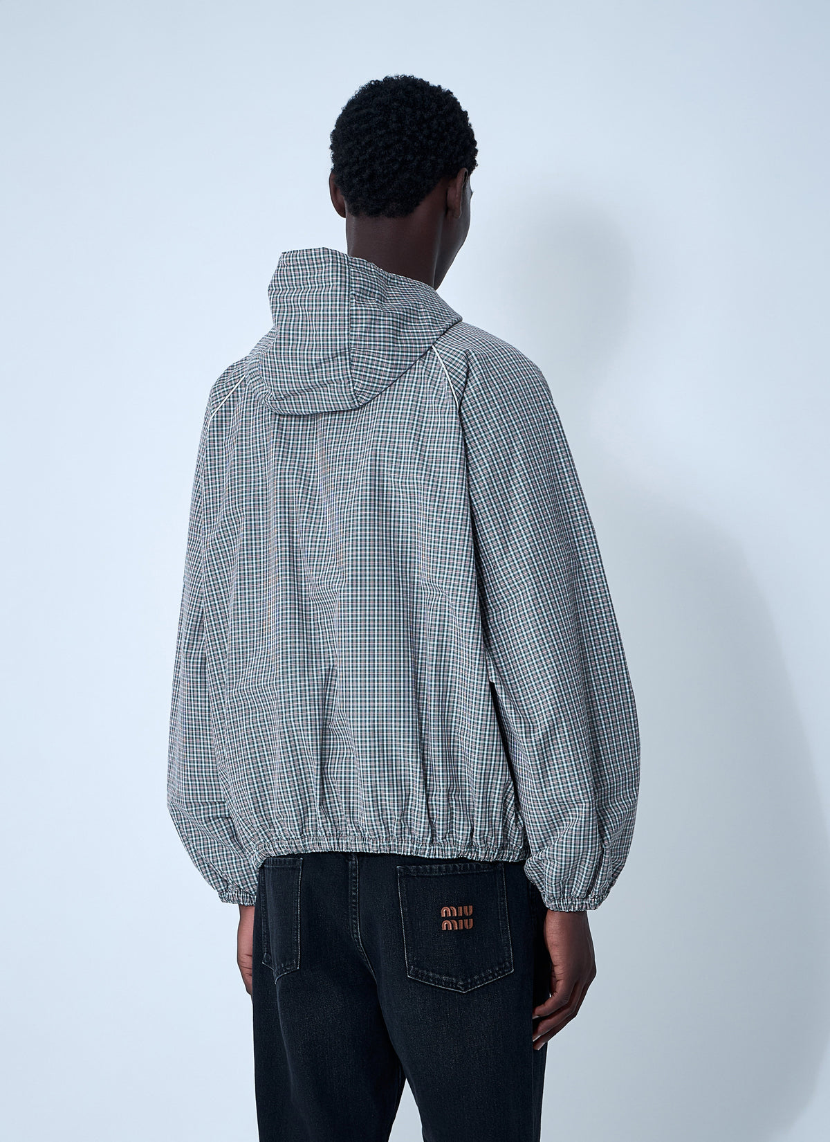 Miu Miu Men Check Hooded Jacket MIU MIU