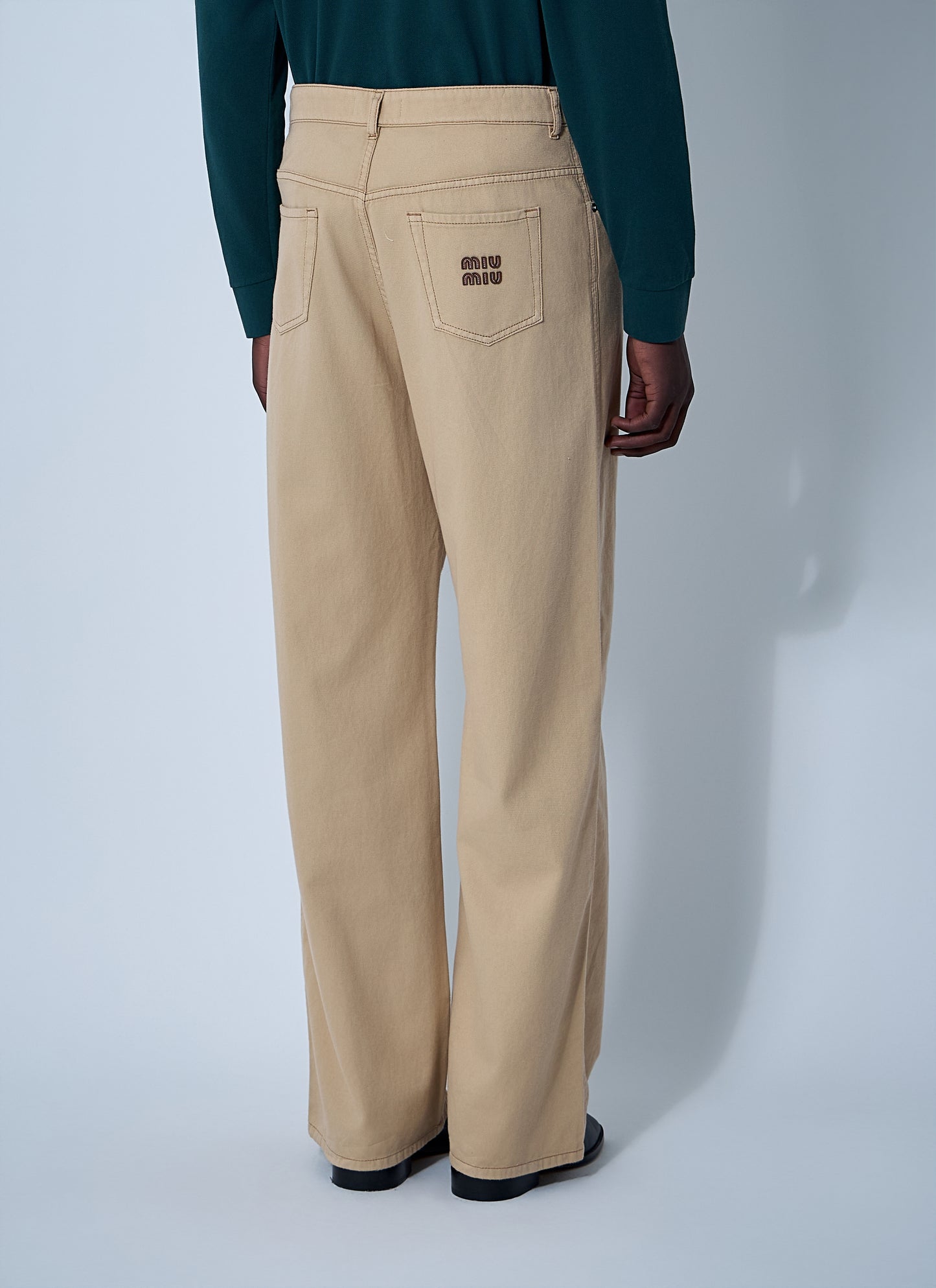 Miu Miu Men Logo Motif Jeans MIU MIU