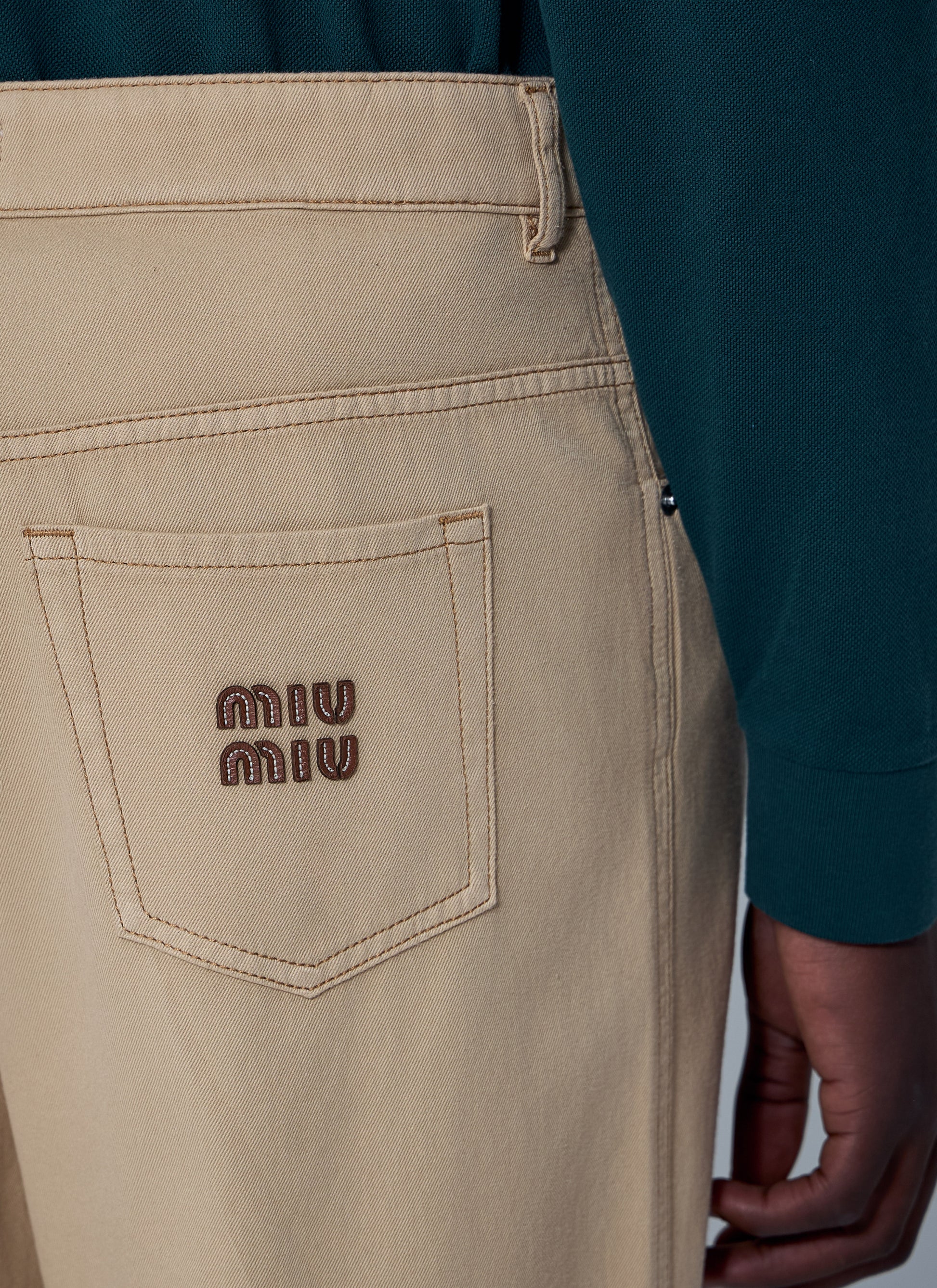 Miu Miu Men Logo Motif Jeans MIU MIU