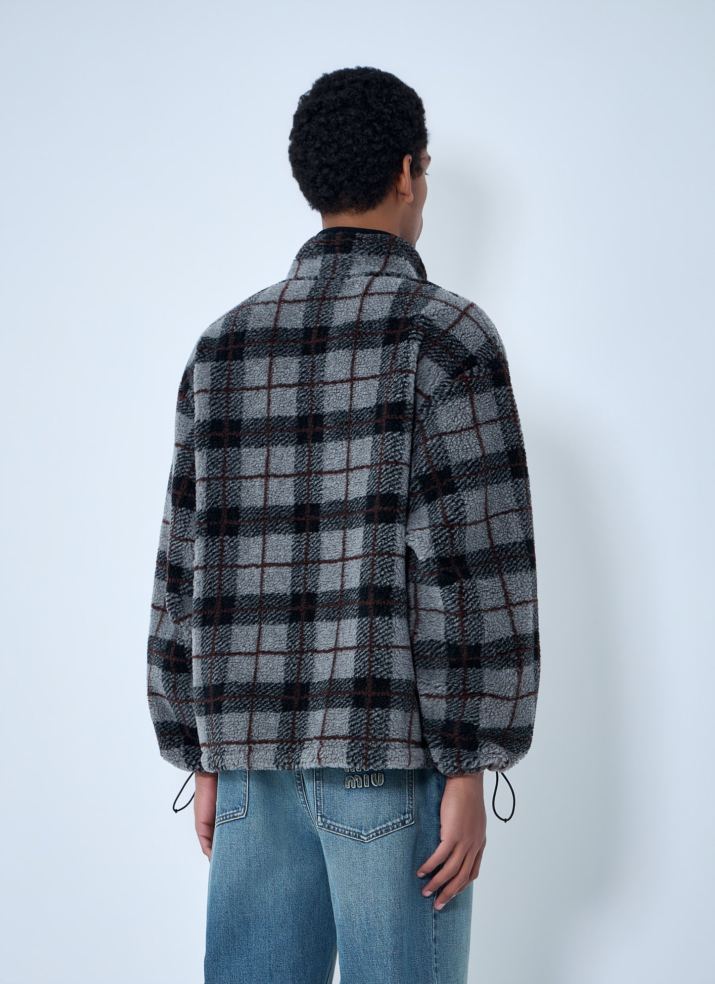 Miu Miu Women Checked Fleece Jacket