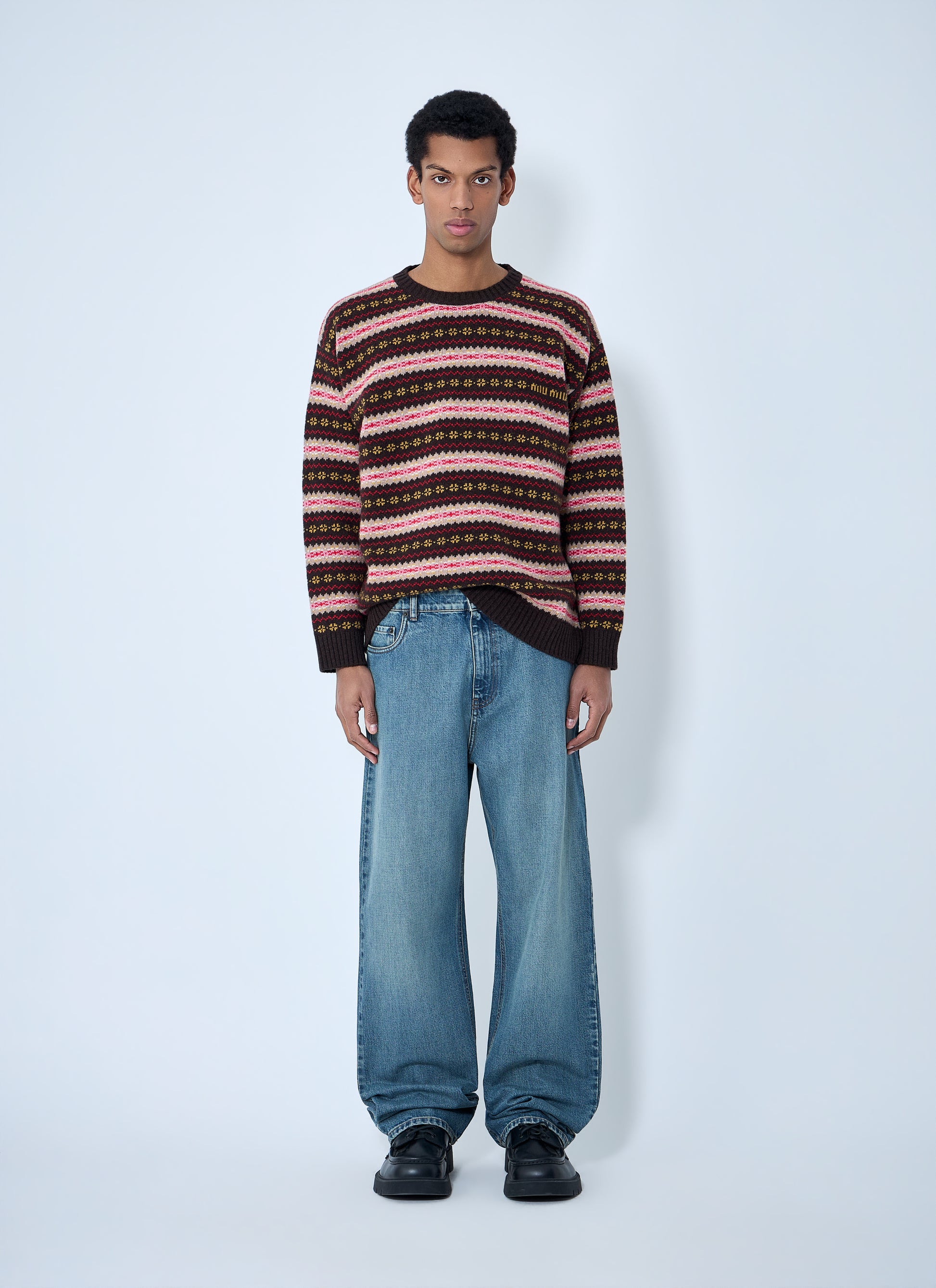 Miu Miu Men Fairisle Sweater MIU MIU