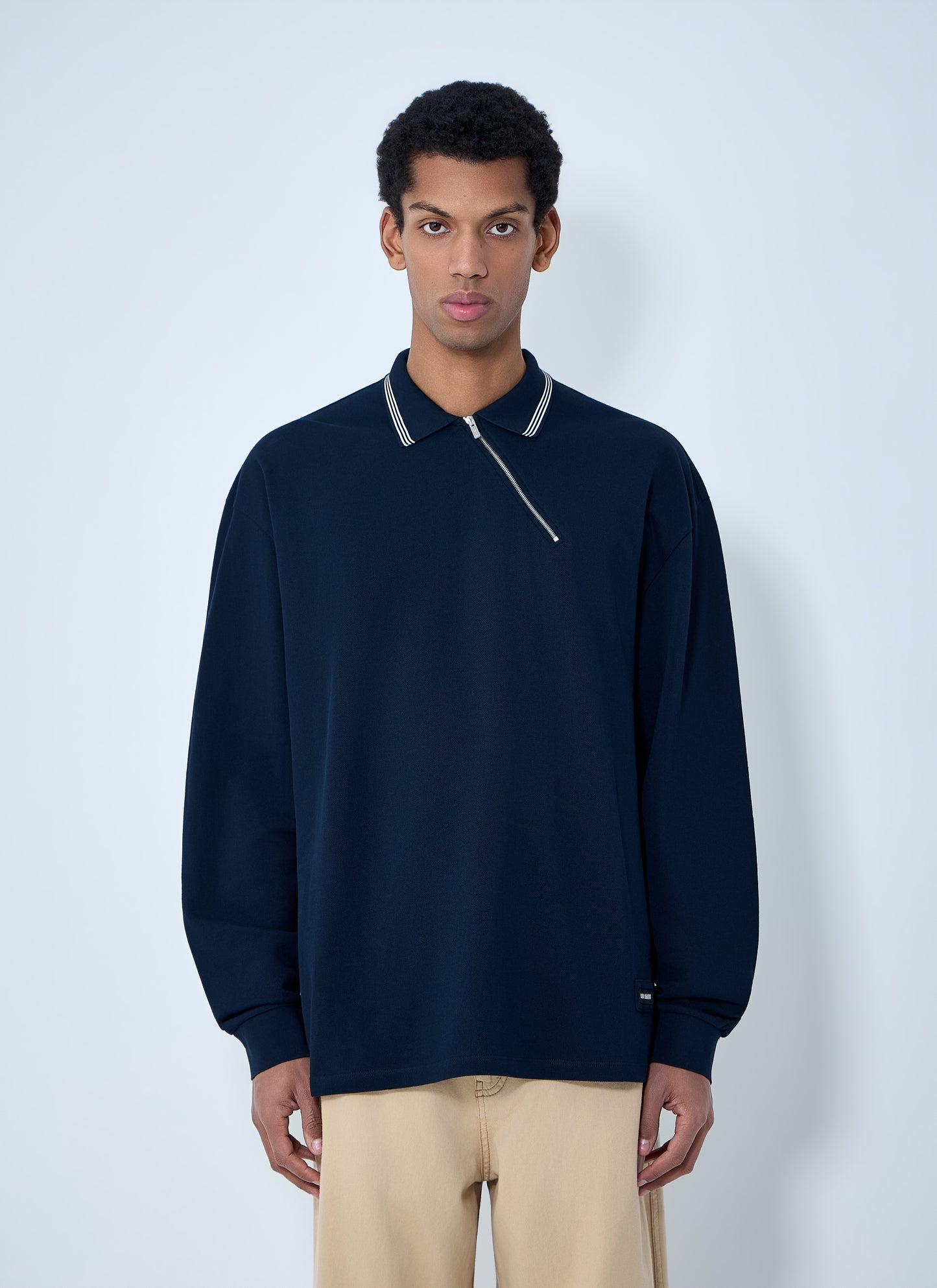 Miu Miu Men Half-Zip Polo Shirt MIU MIU