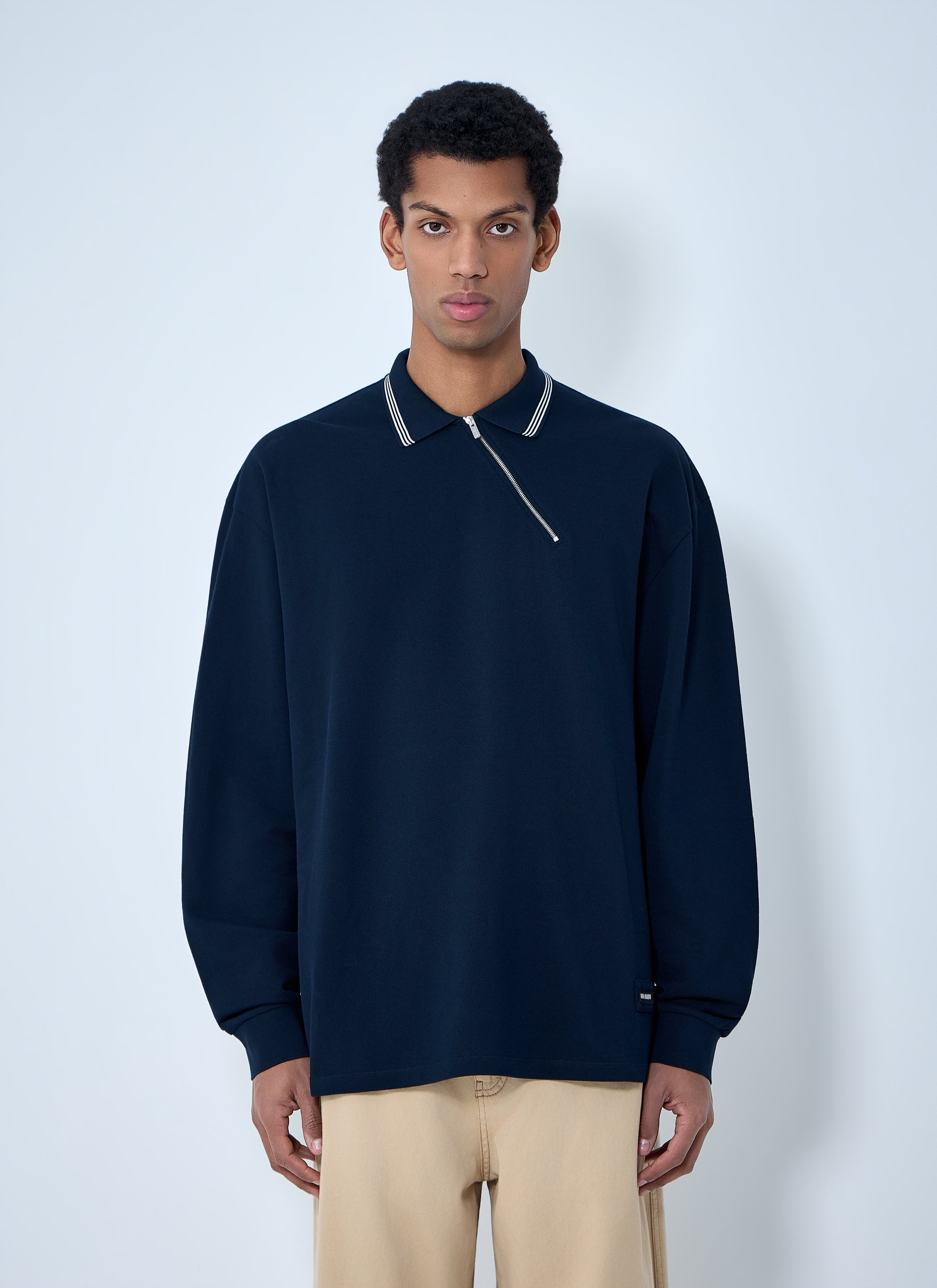Miu Miu Men Half-Zip Polo Shirt MIU MIU