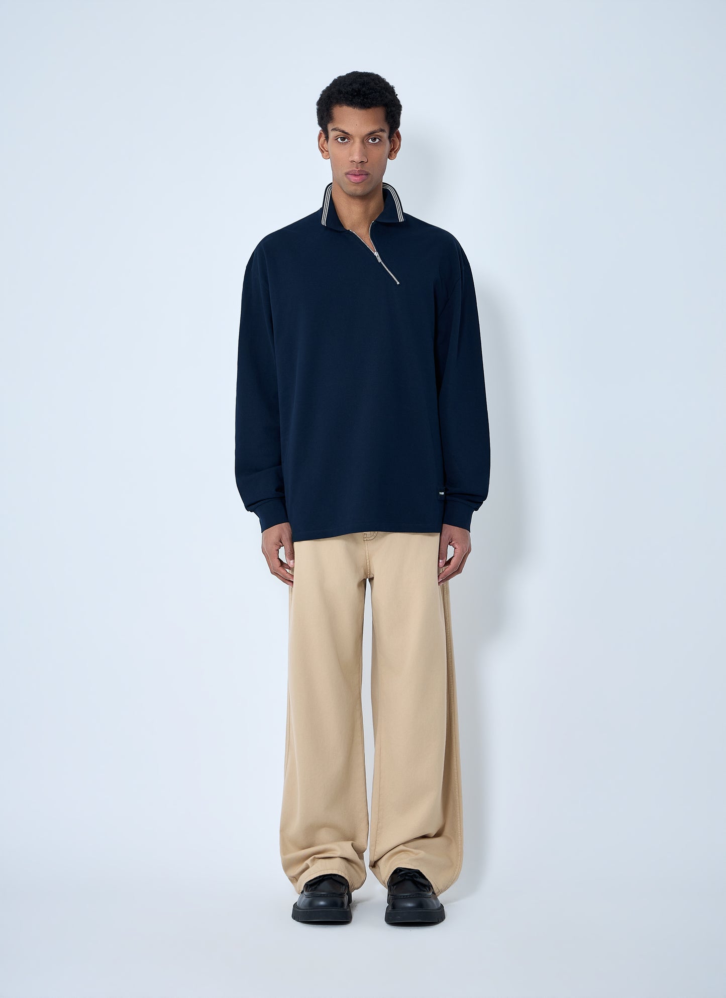 Miu Miu Men Half-Zip Polo Shirt MIU MIU