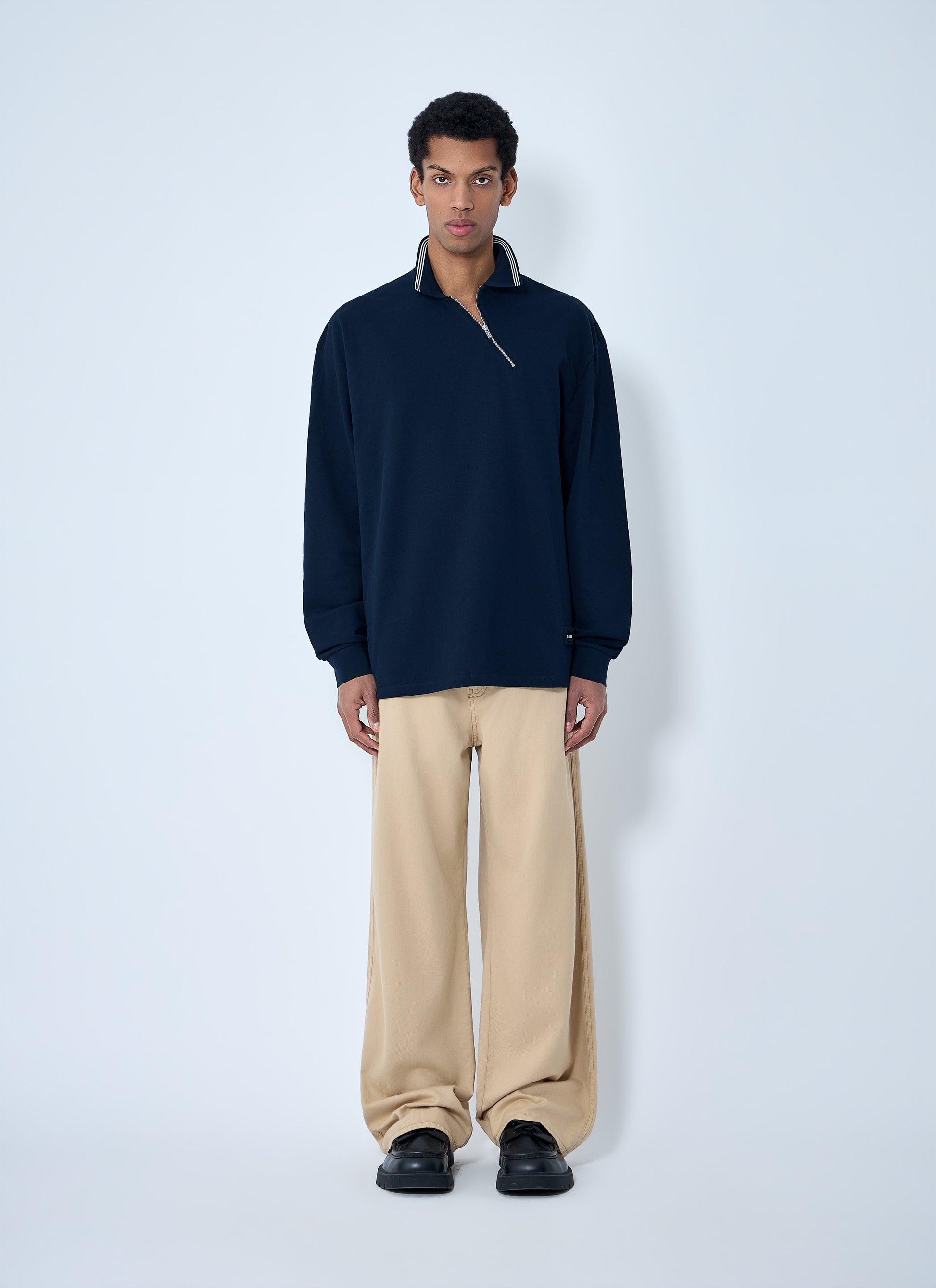 Miu Miu Men Half-Zip Polo Shirt MIU MIU