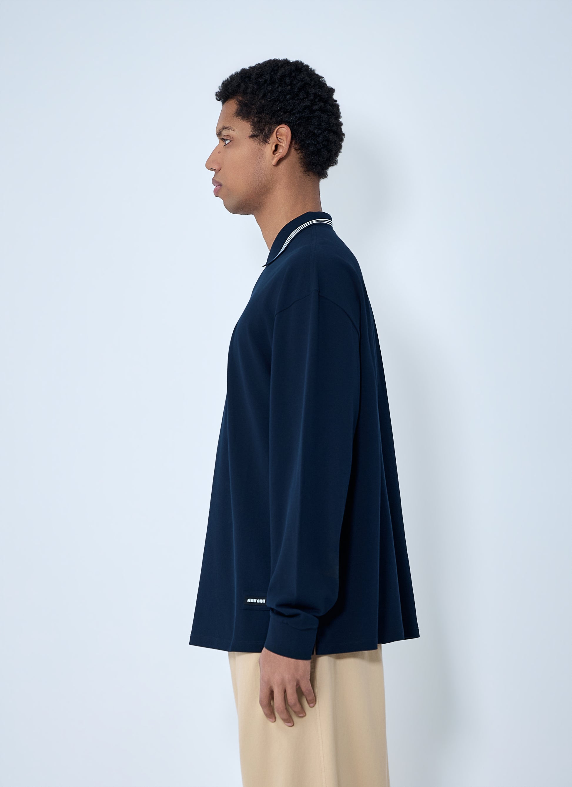 Miu Miu Men Half-Zip Polo Shirt MIU MIU