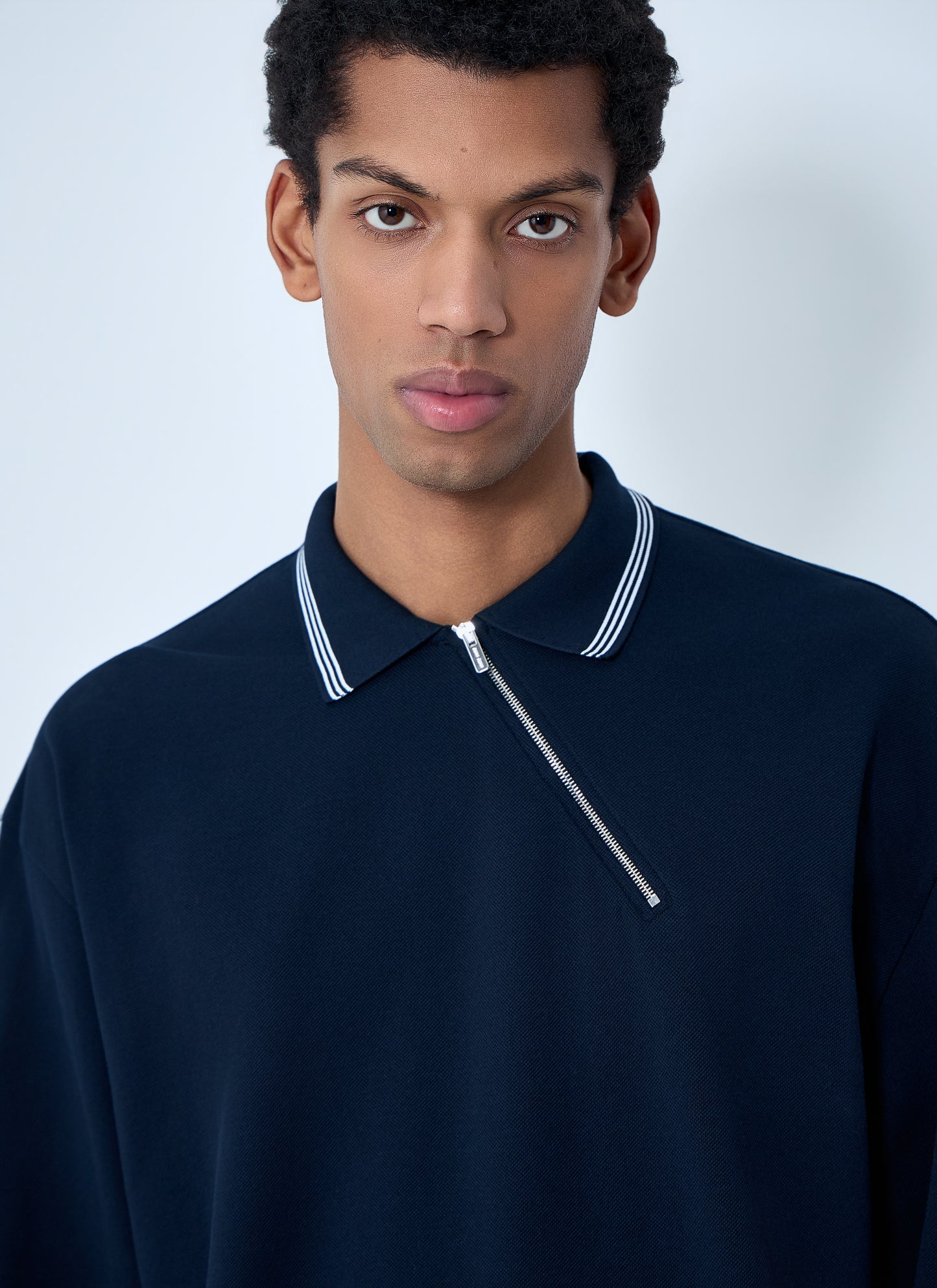 Miu Miu Men Half-Zip Polo Shirt MIU MIU