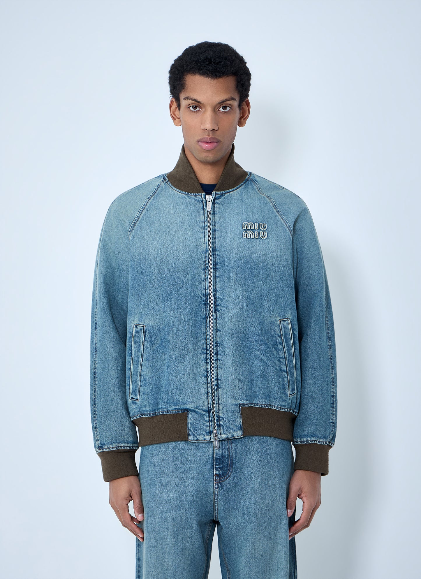 Miu Miu Men Denim Blouson Jacket MIU MIU