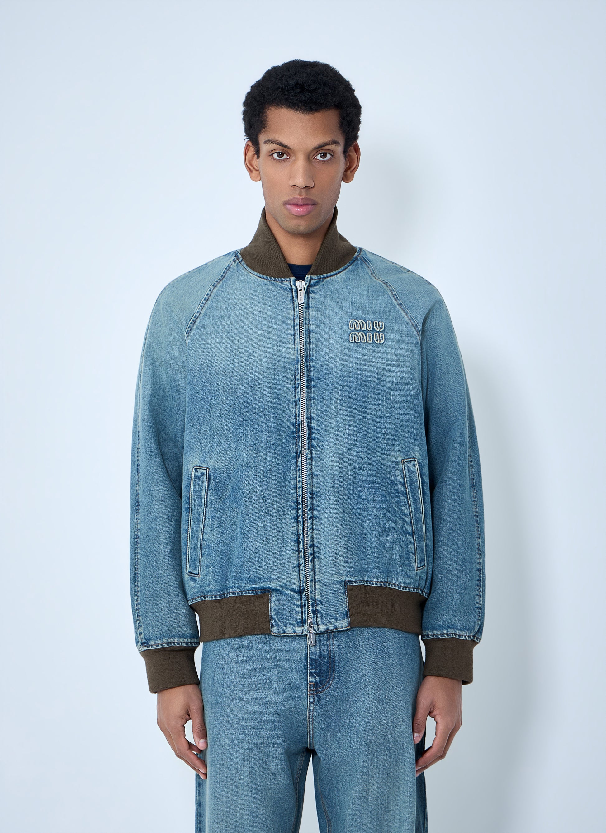 Miu Miu Men Denim Blouson Jacket MIU MIU