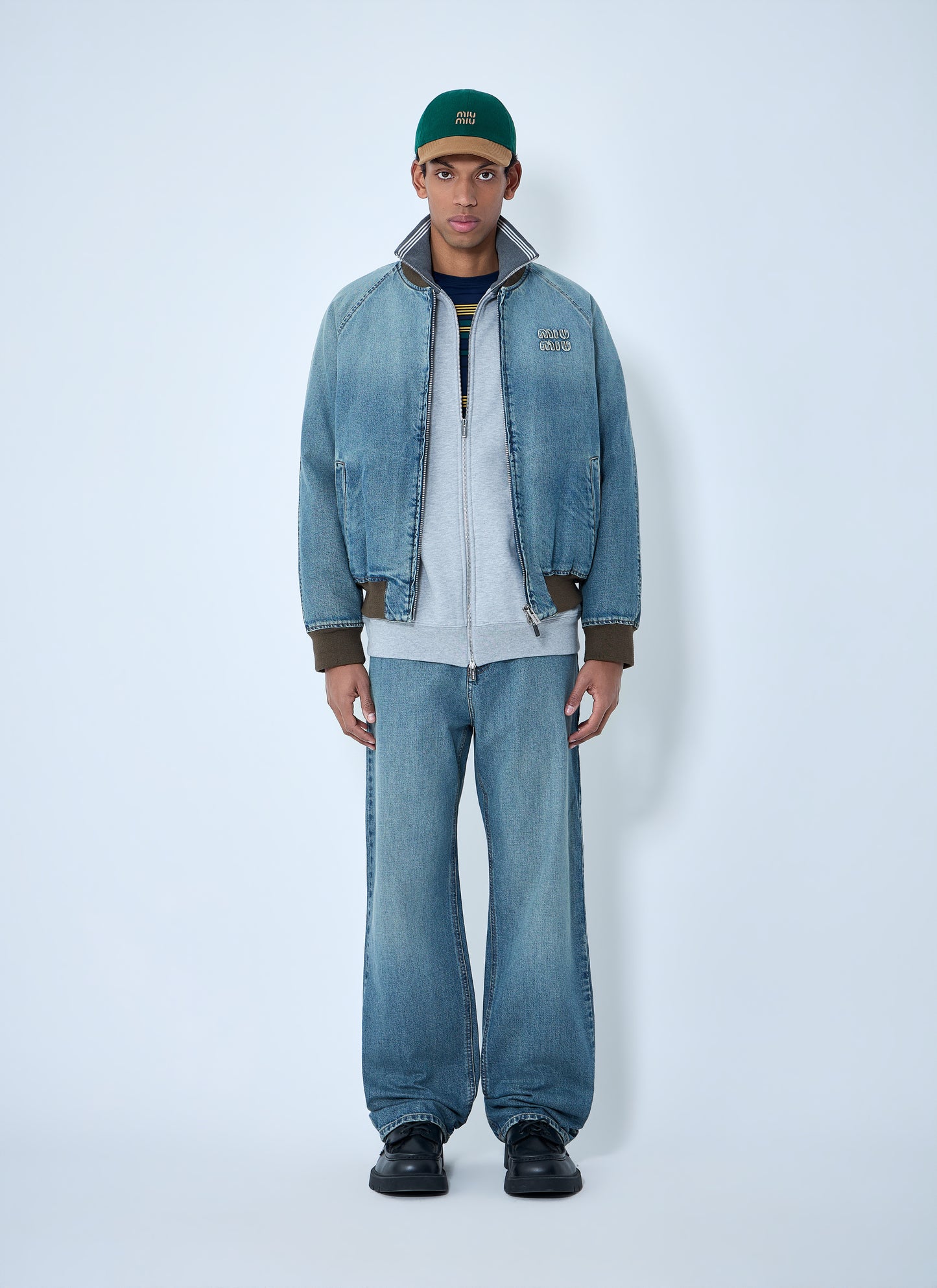 Miu Miu Men Denim Blouson Jacket MIU MIU