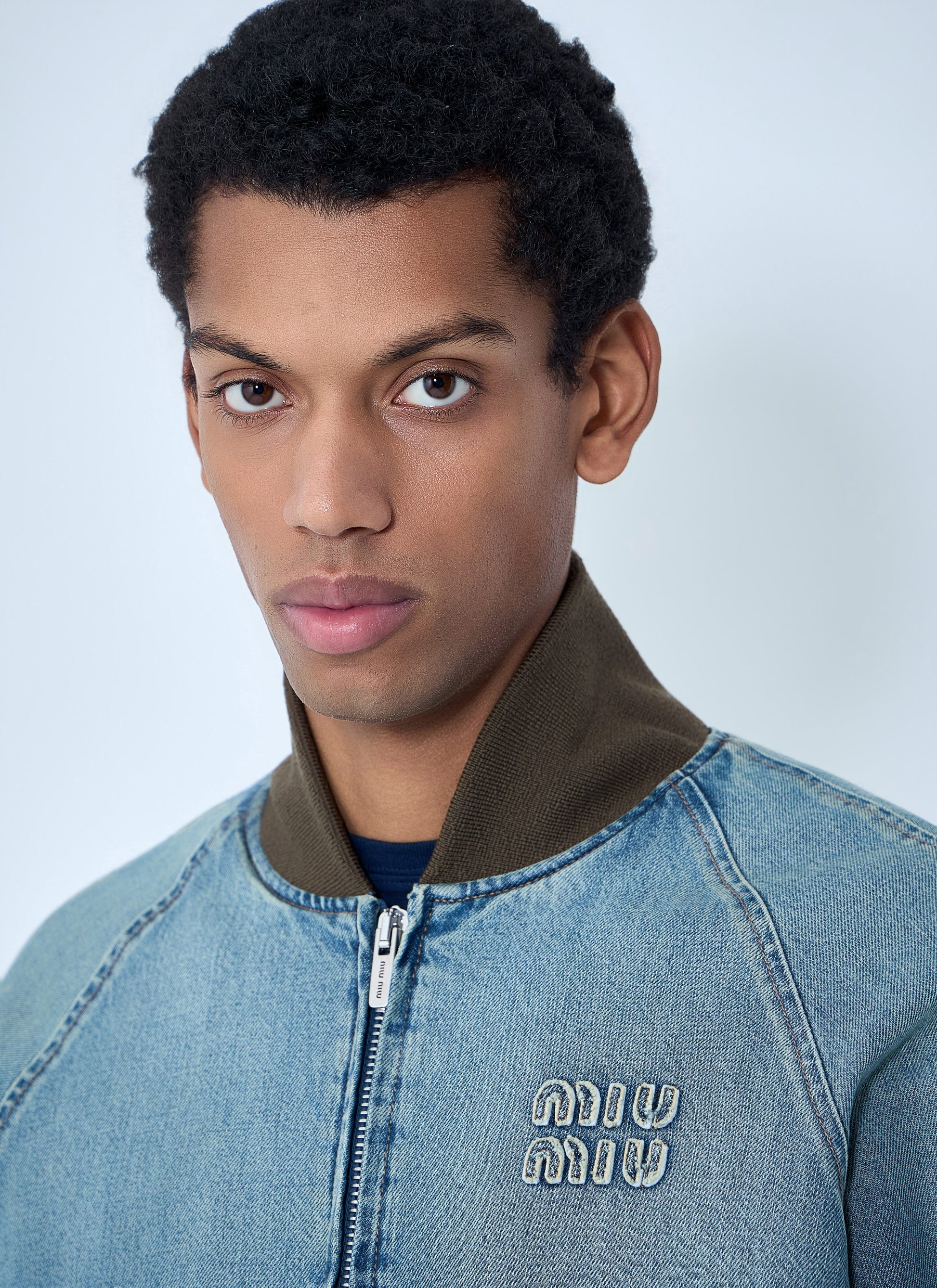 Miu Miu Men Denim Blouson Jacket MIU MIU