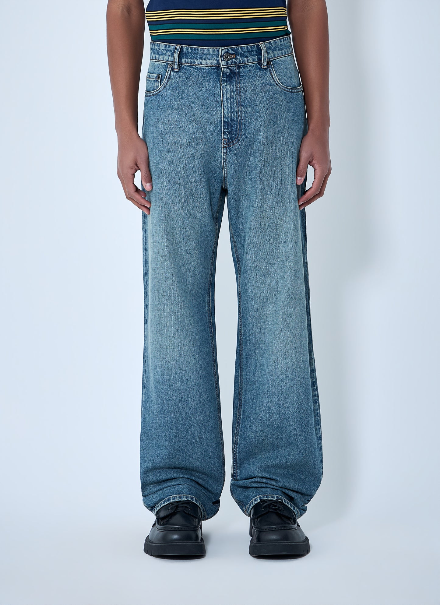 Miu Miu Men Wide-Leg Denim Jeans MIU MIU
