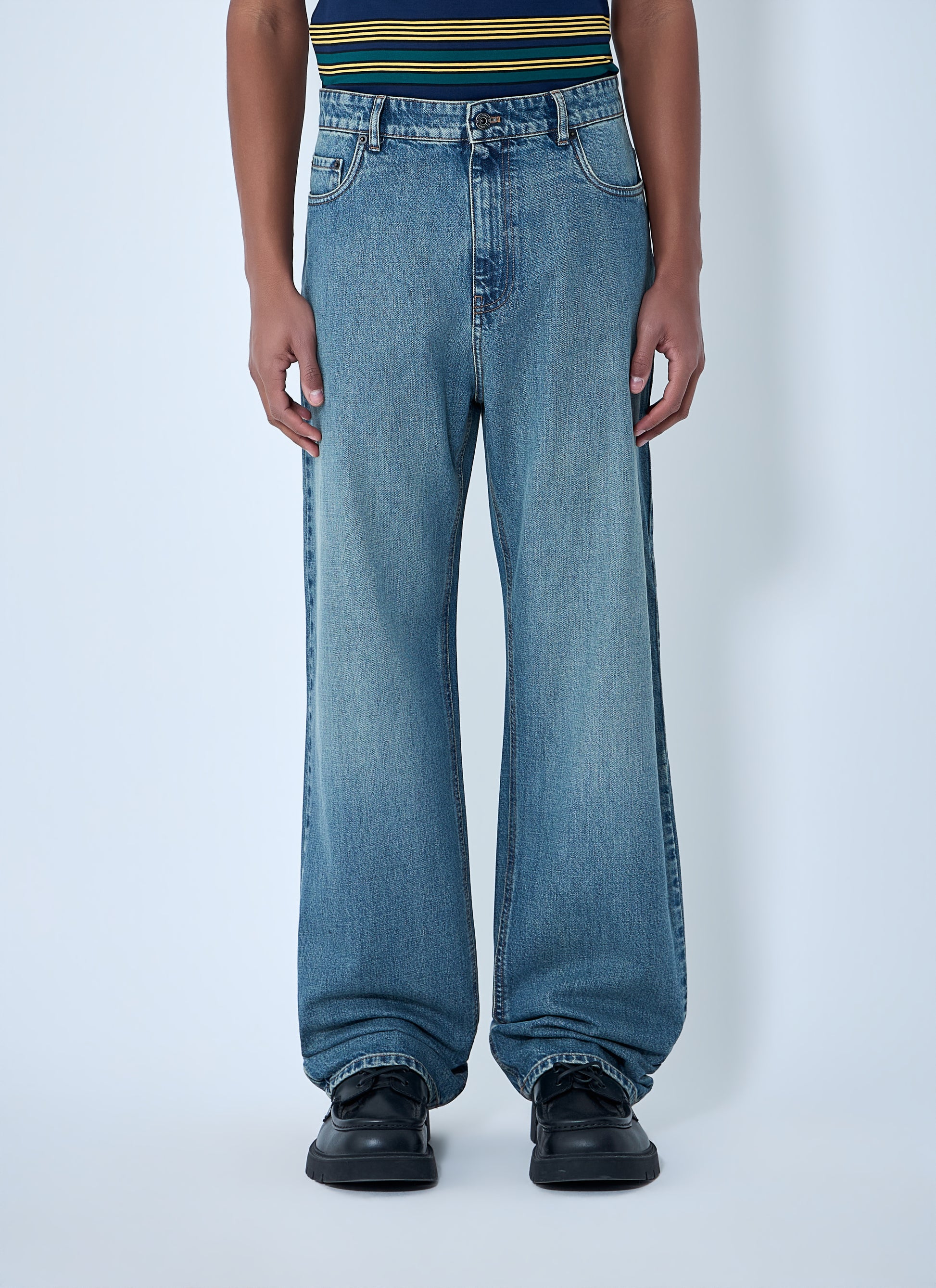 Miu Miu Men Wide-Leg Denim Jeans MIU MIU