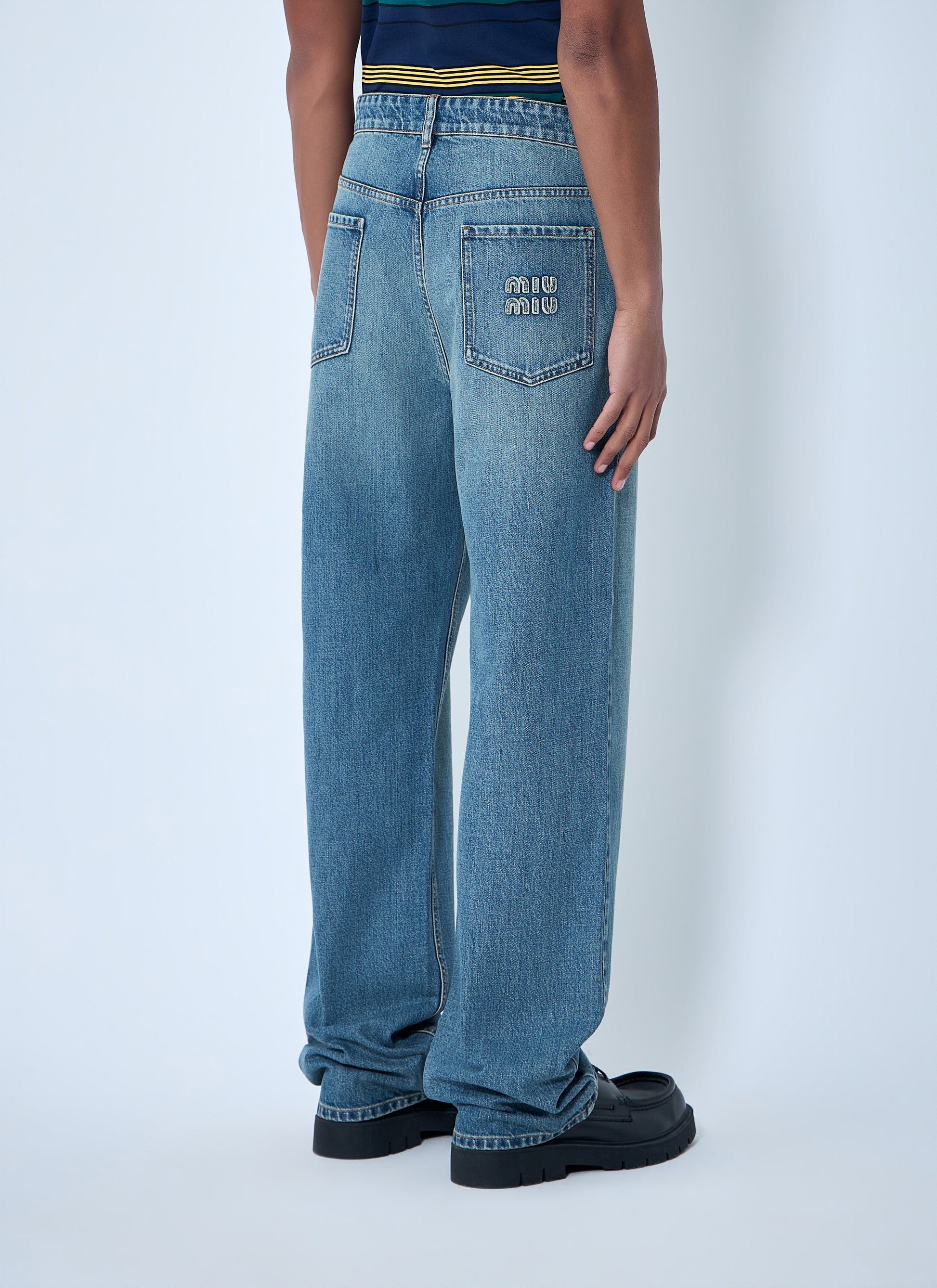 Miu Miu Men Wide-Leg Denim Jeans MIU MIU