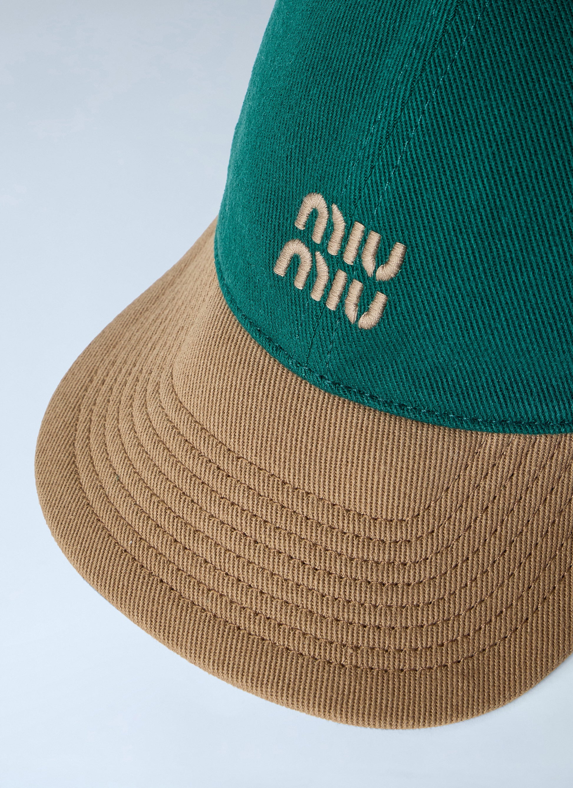 Miu Miu Men Logo Motif Baseball Cap MIU MIU