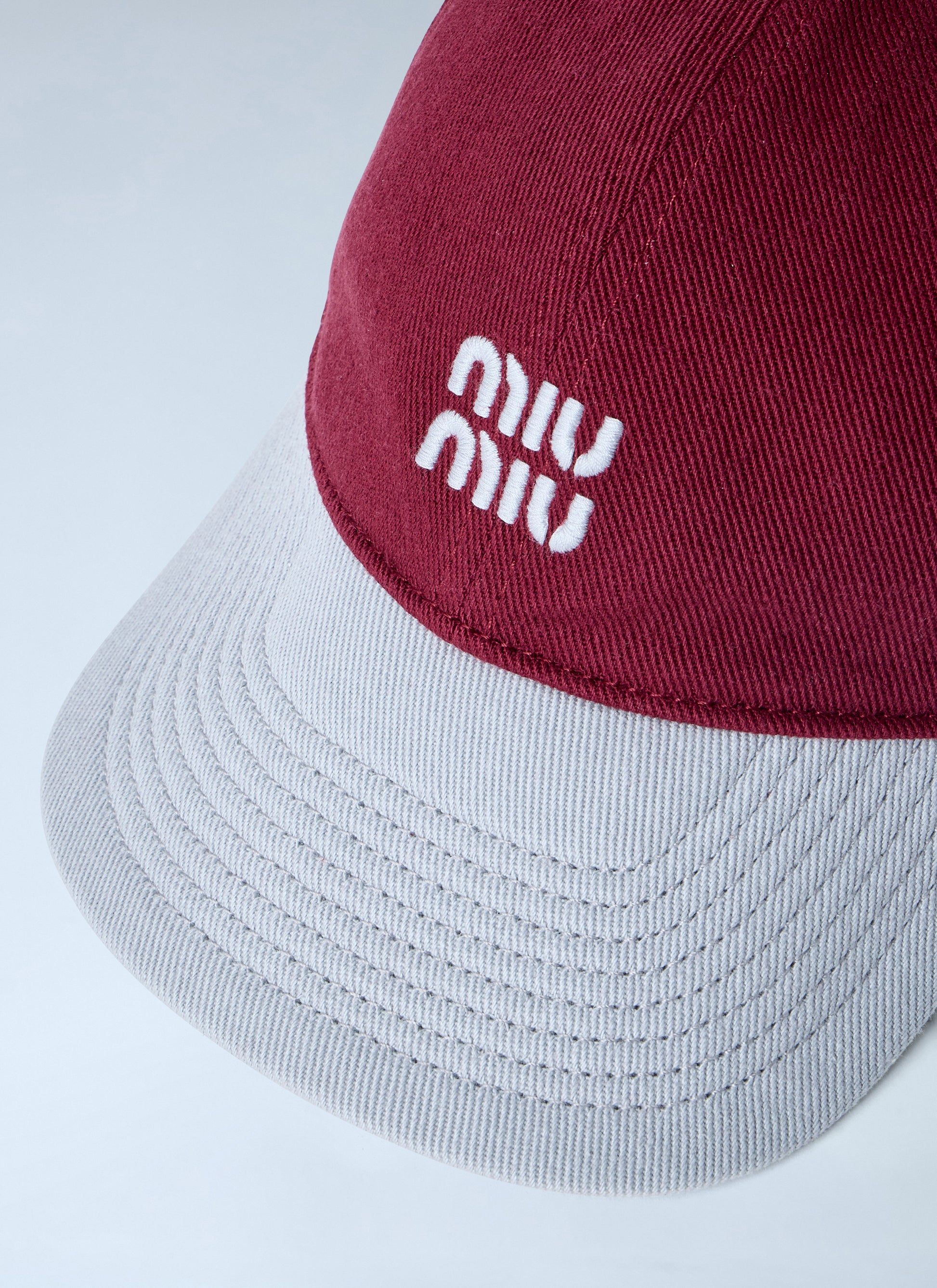 Miu Miu Men Logo Motif Baseball Cap MIU MIU