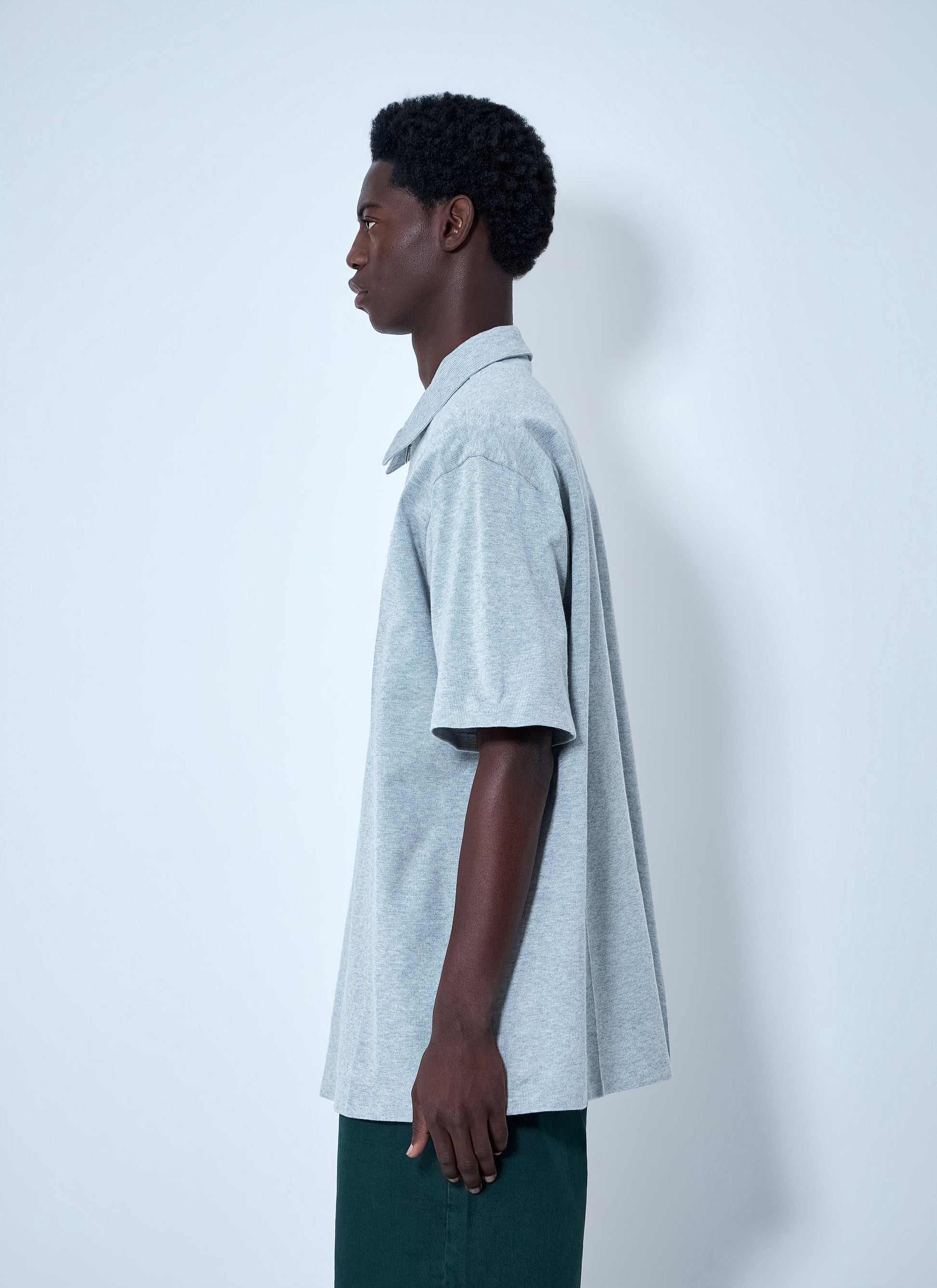Miu Miu Men Half-Zip Polo Shirt MIU MIU