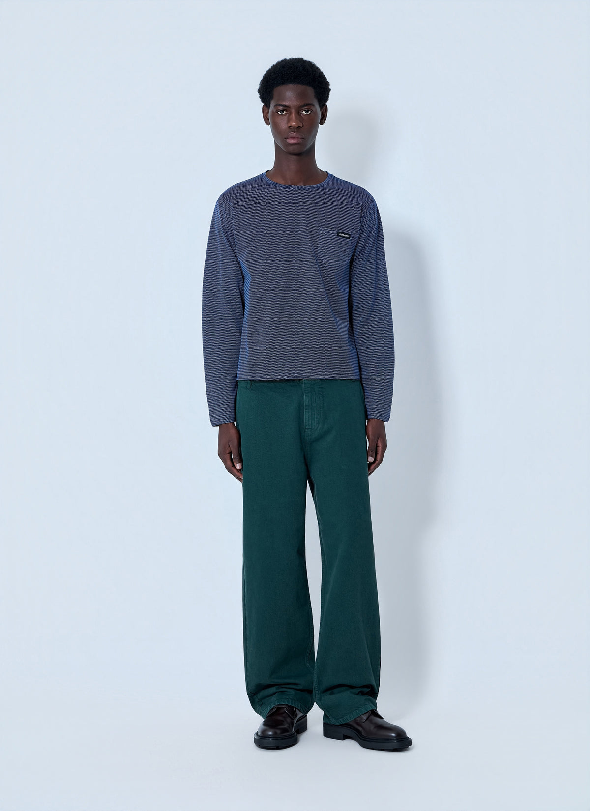 Miu Miu Men Textured Long Sleeve Top MIU MIU