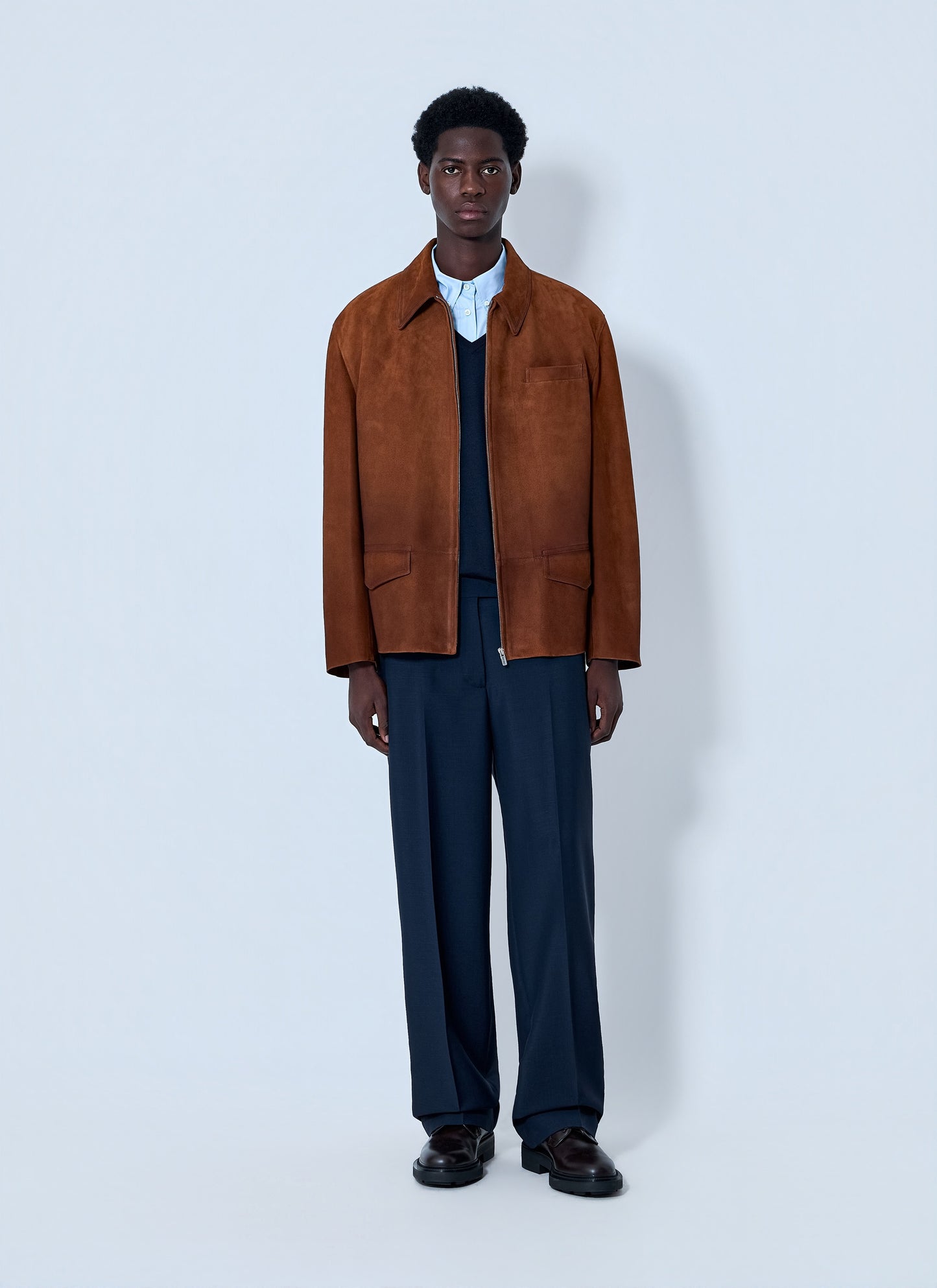 Miu Miu Men Suede Zip Jacket MIU MIU