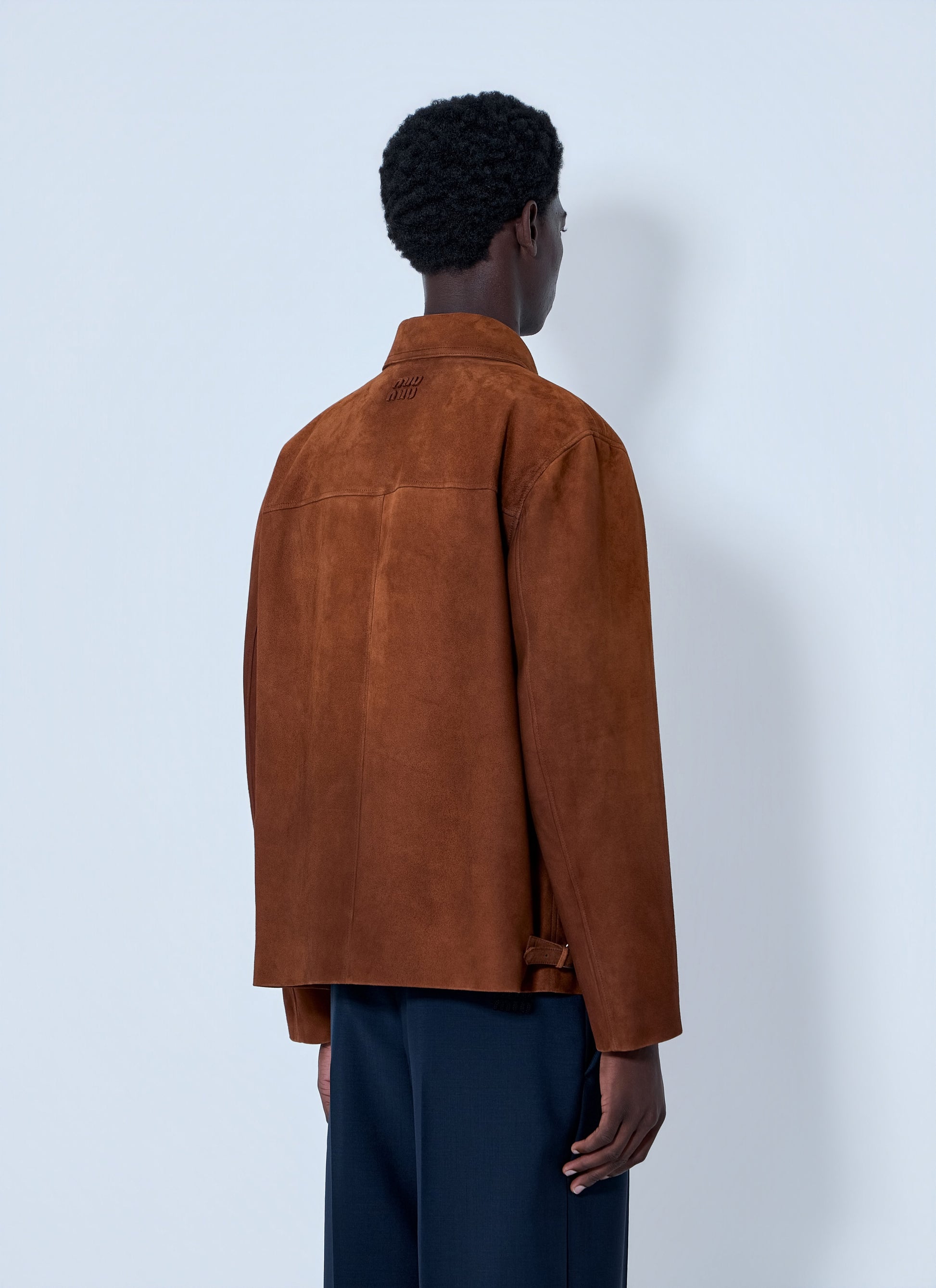 Miu Miu Men Suede Zip Jacket MIU MIU