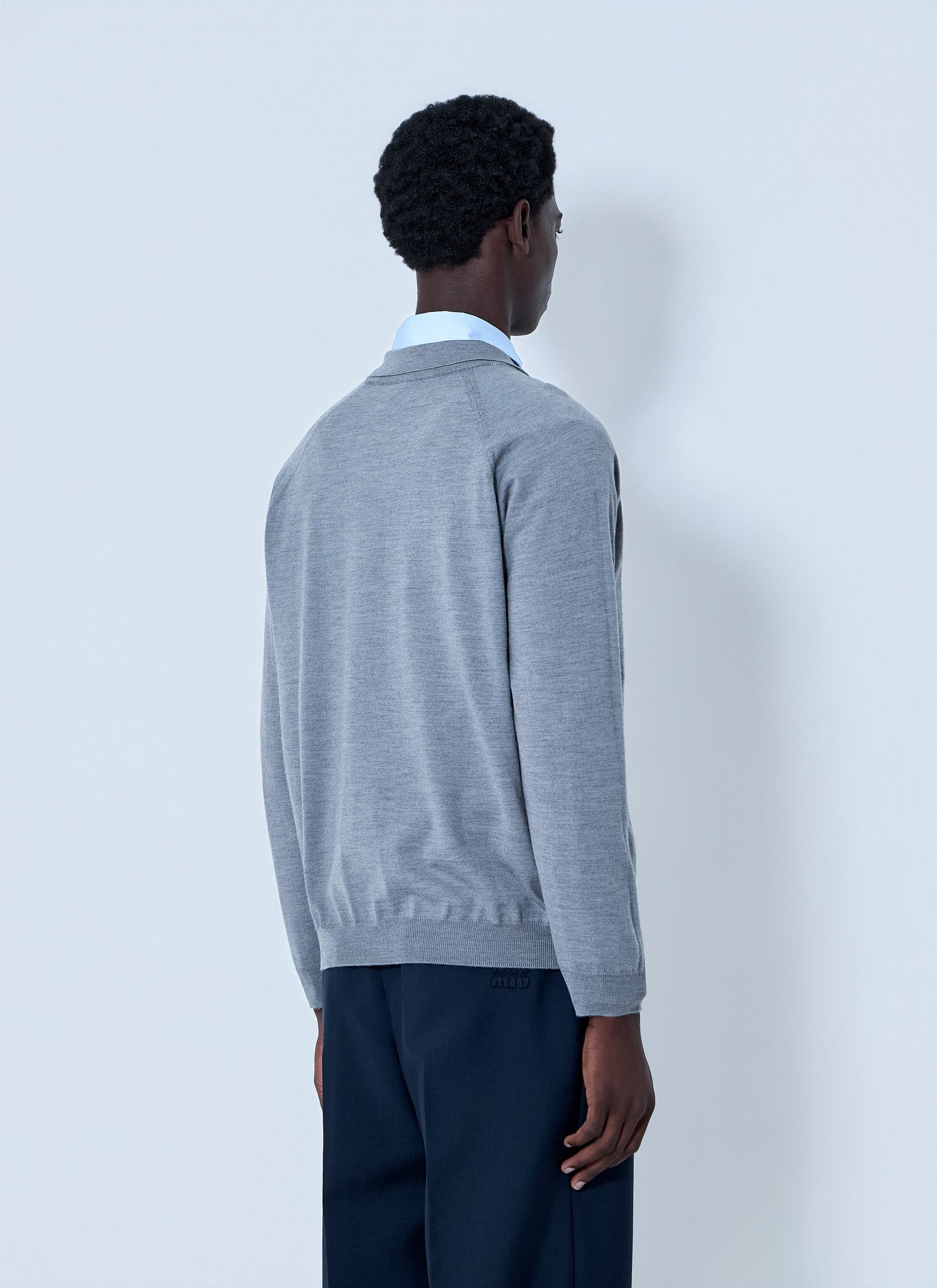 Miu Miu Men V-Neck Knit Sweater MIU MIU