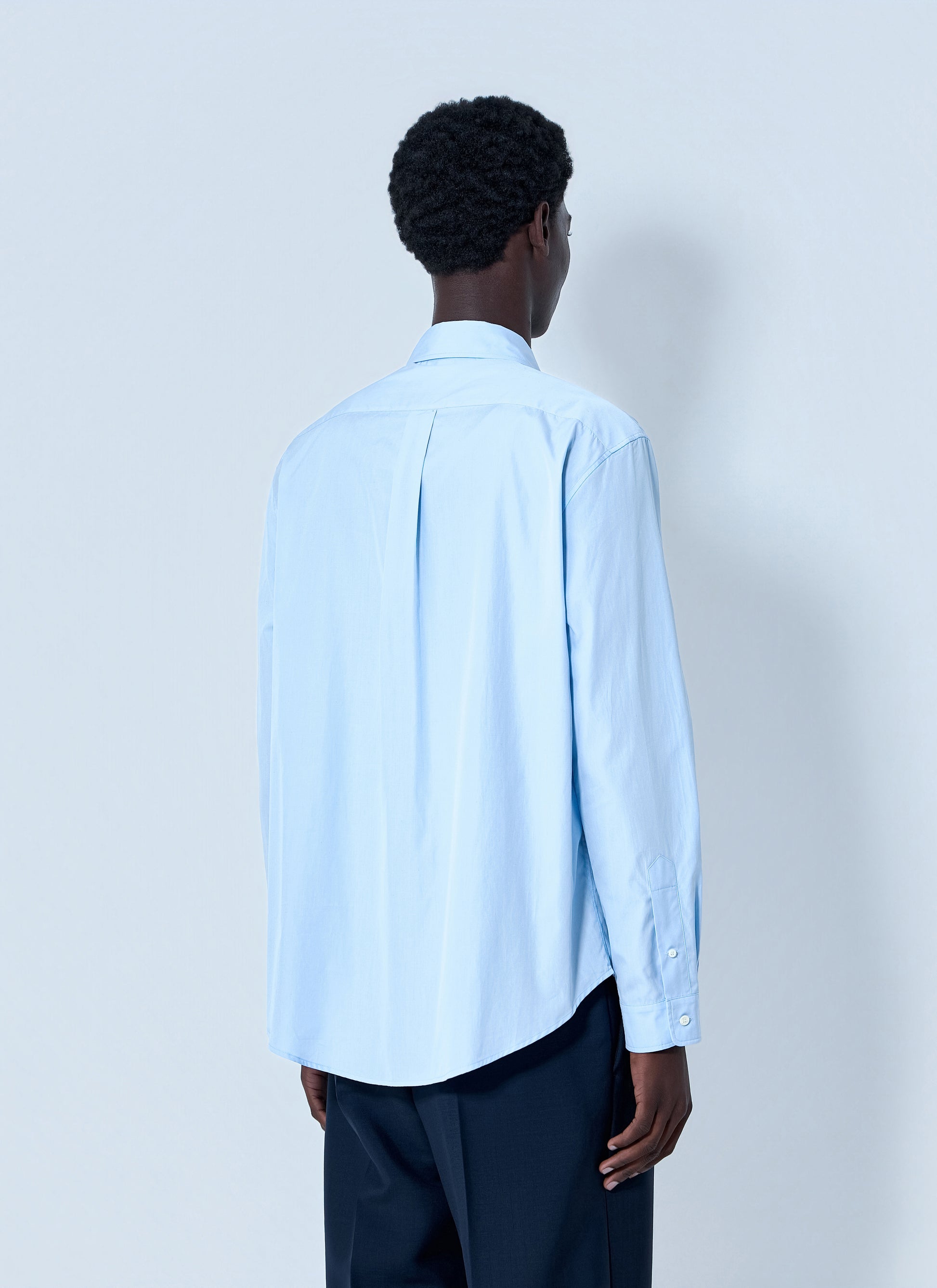 Miu Miu Men Cotton Poplin Button-Down Shirt MIU MIU