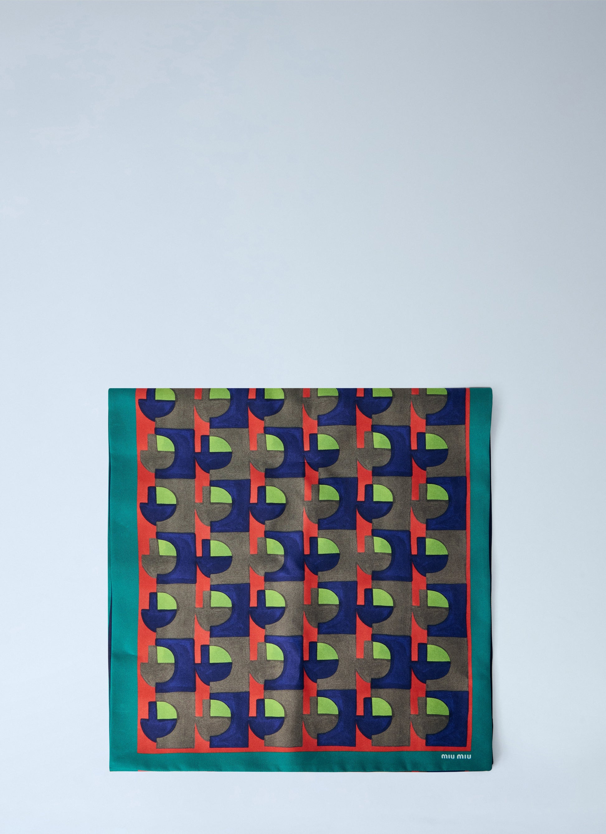 Miu Miu Men Printed Silk Scarf MIU MIU