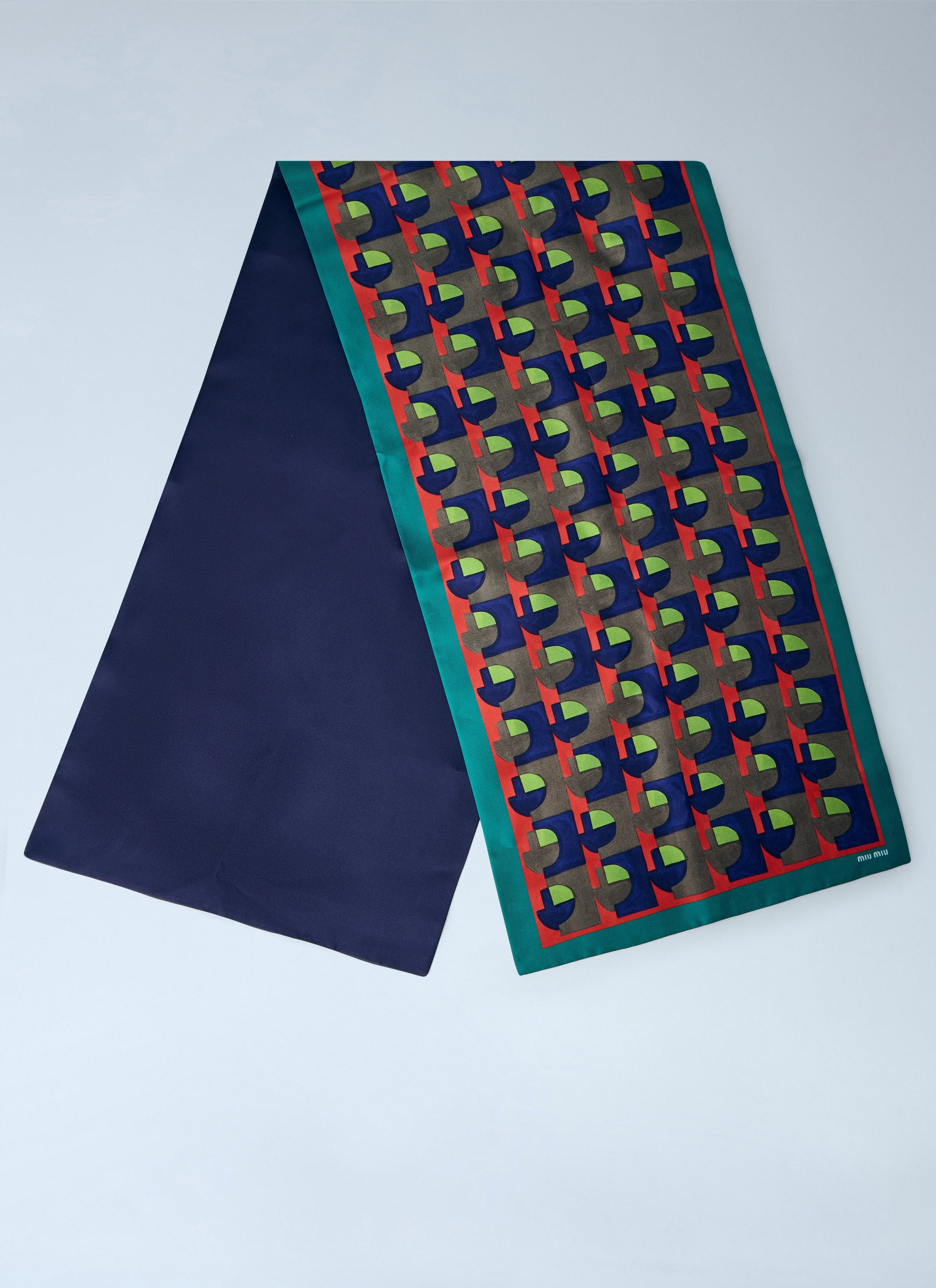 Miu Miu Men Printed Silk Scarf MIU MIU