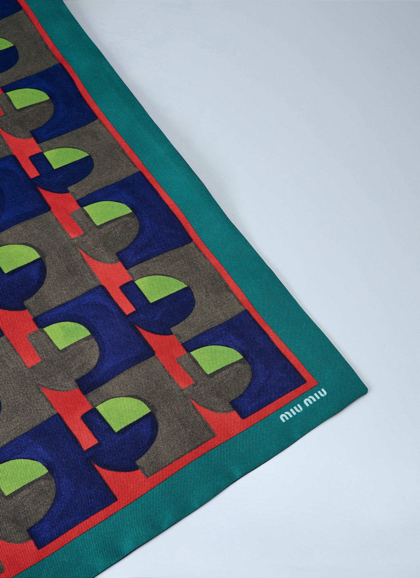 Miu Miu Men Printed Silk Scarf MIU MIU