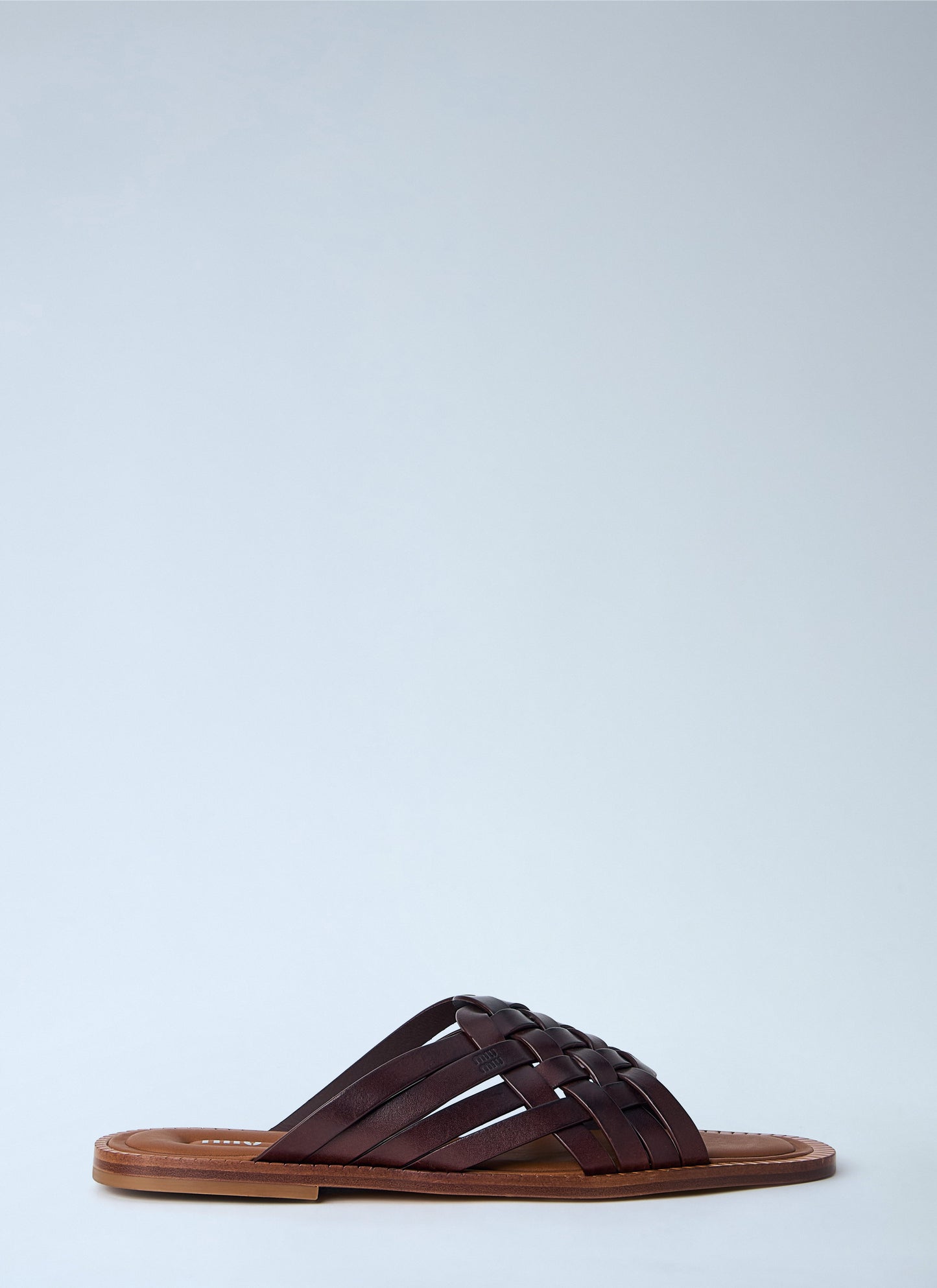 Miu Miu Men Woven Leather Sandals MIU MIU