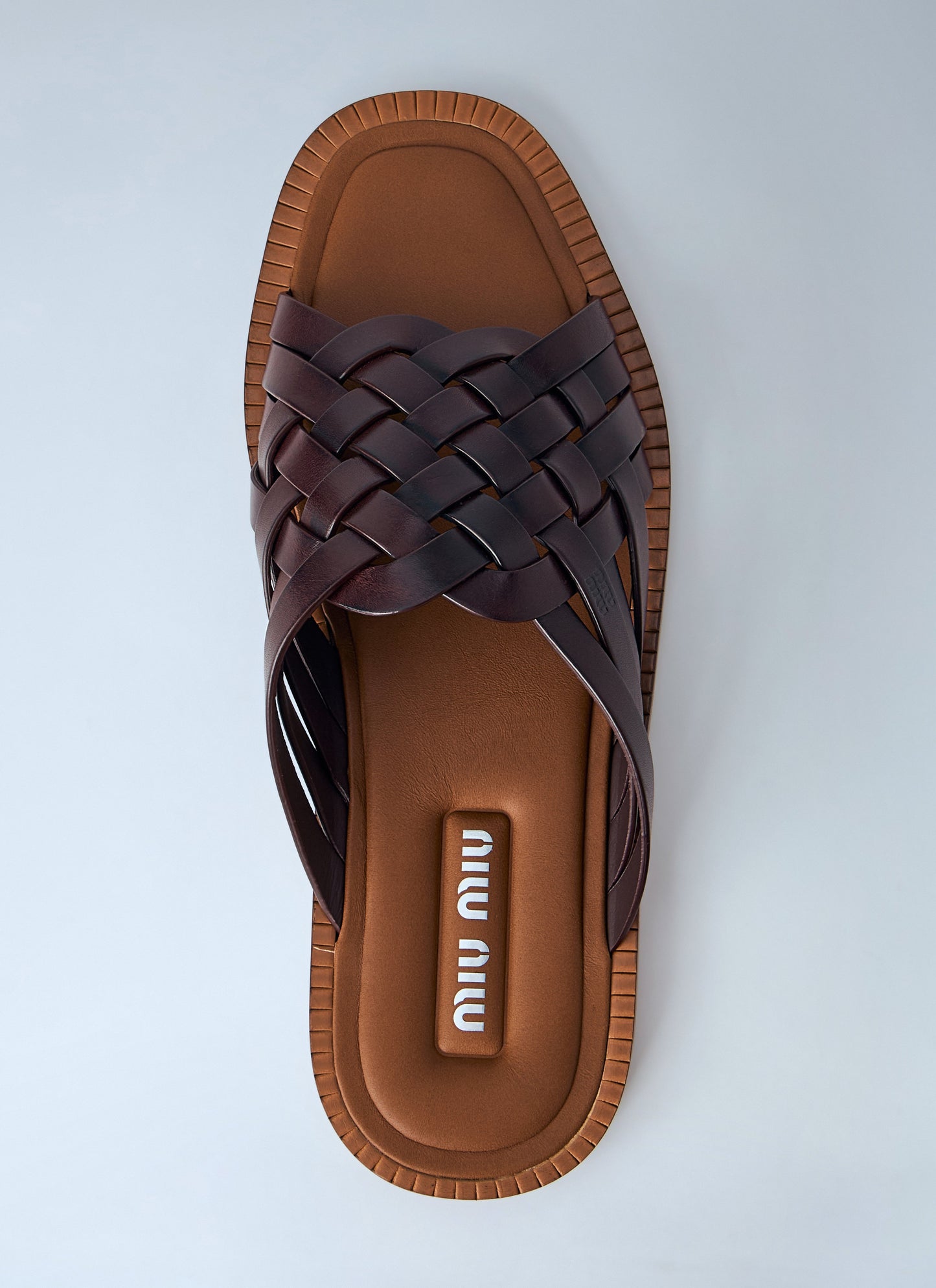 Miu Miu Men Woven Leather Sandals MIU MIU