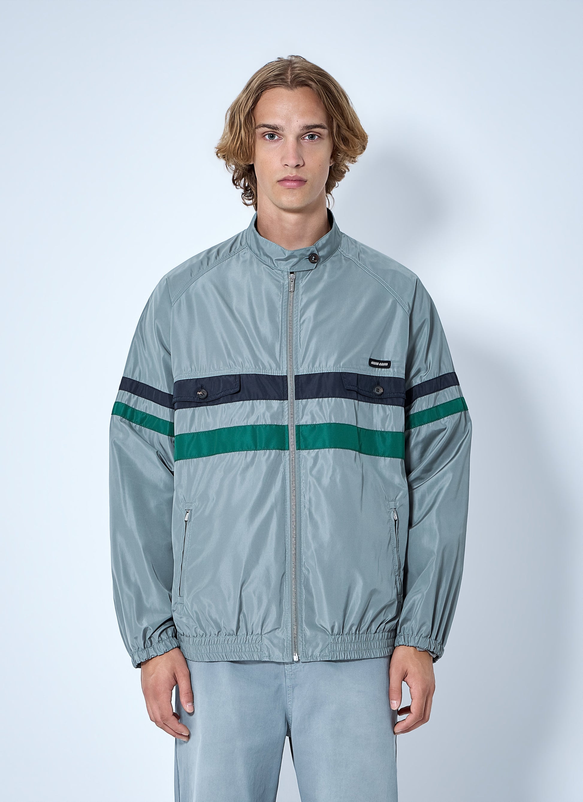 Miu Miu Men Technical Silk Blouson Jacket MIU MIU